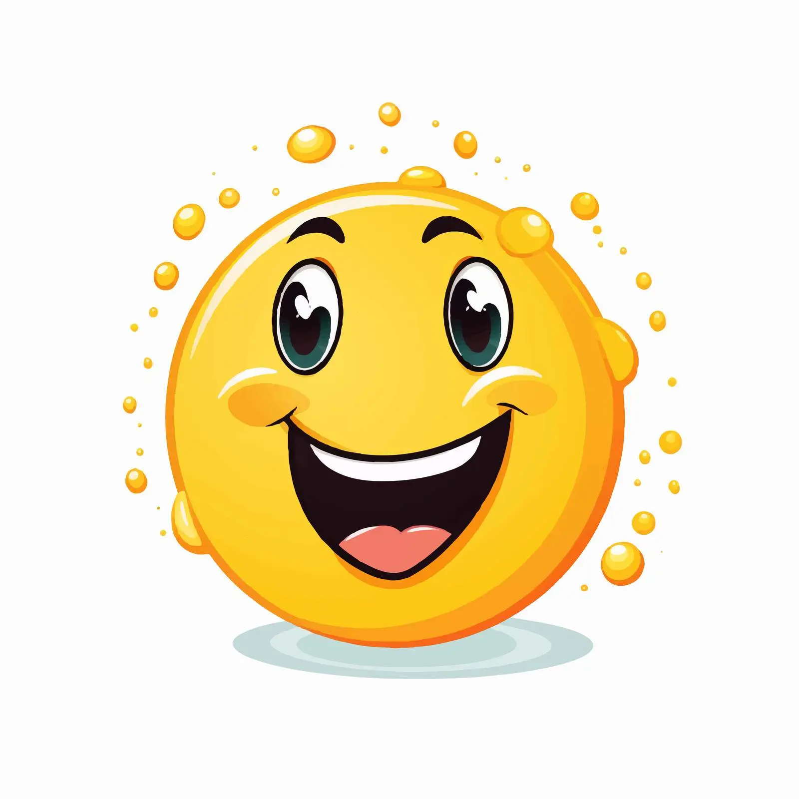 Cheerful Smiley with Tears of Laughter Vector – free laughing image from Dotvec