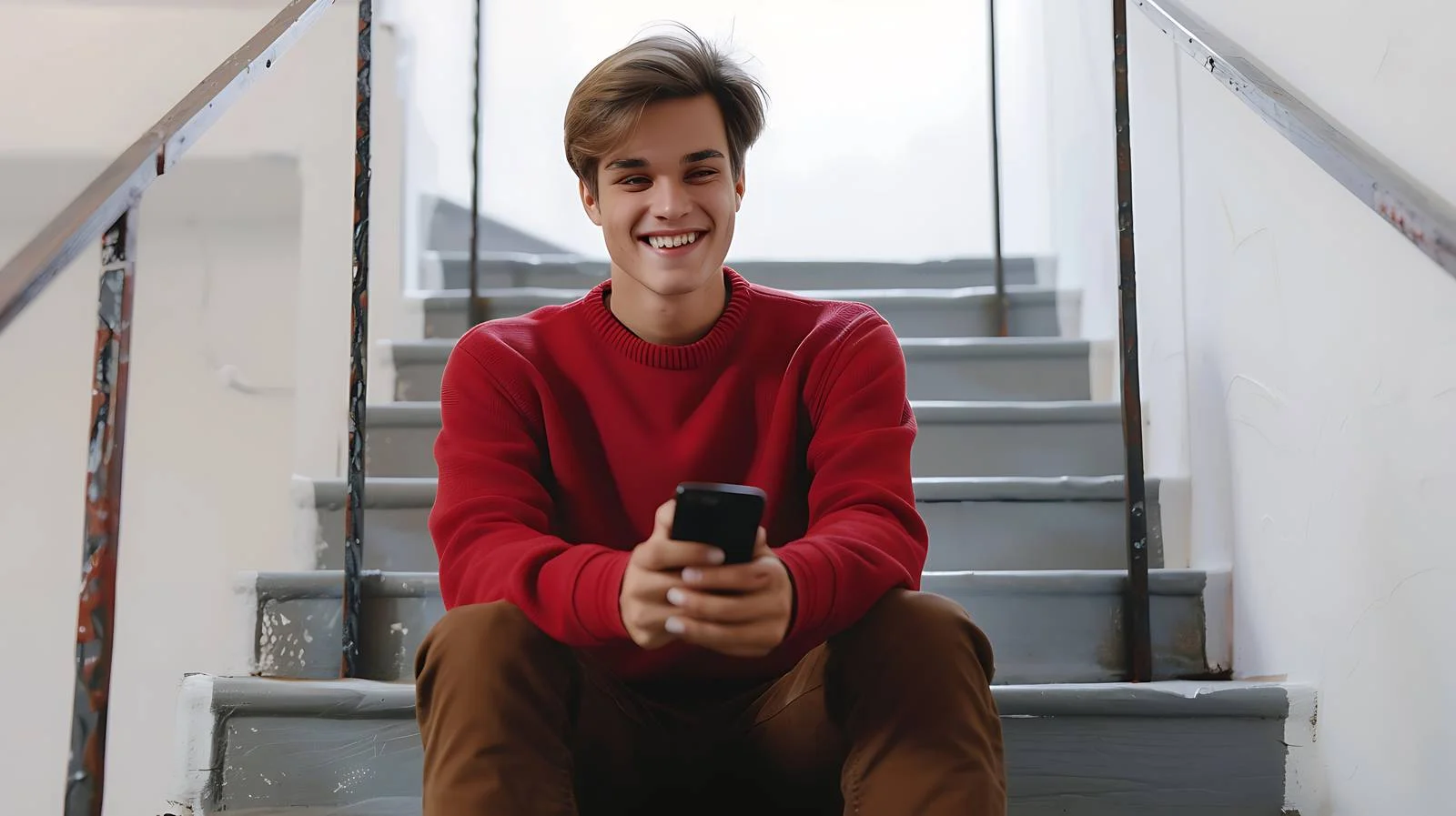 Stylish Young Man Smiling Outdoors — free download from Dotvec