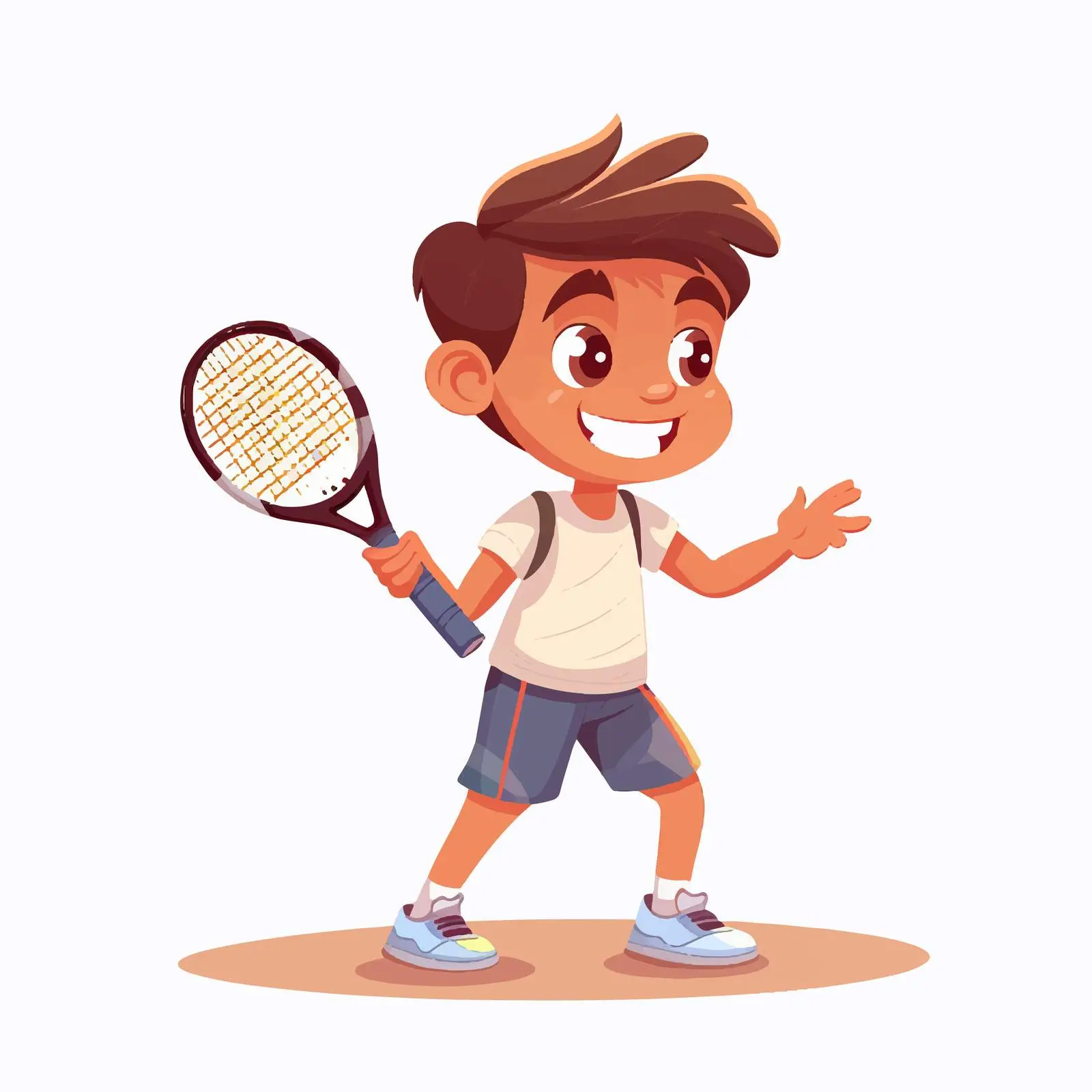Smiling Boy in Sportswear with Tennis Racket – free sport activities image from Dotvec