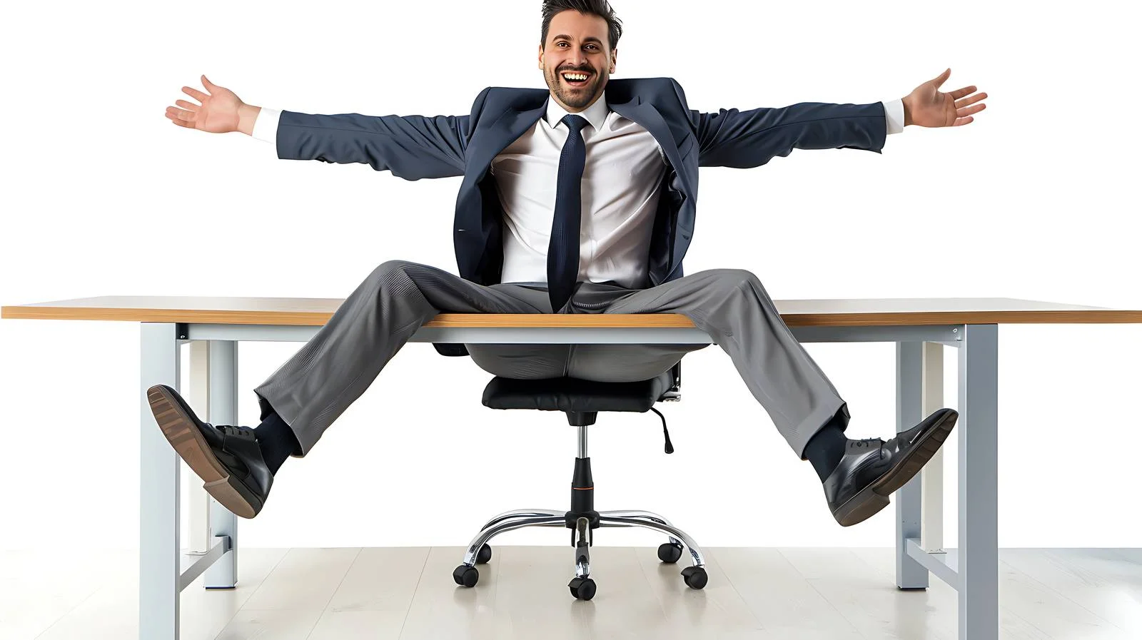 Corporate Humor Reception Split Pose – free split image from Dotvec