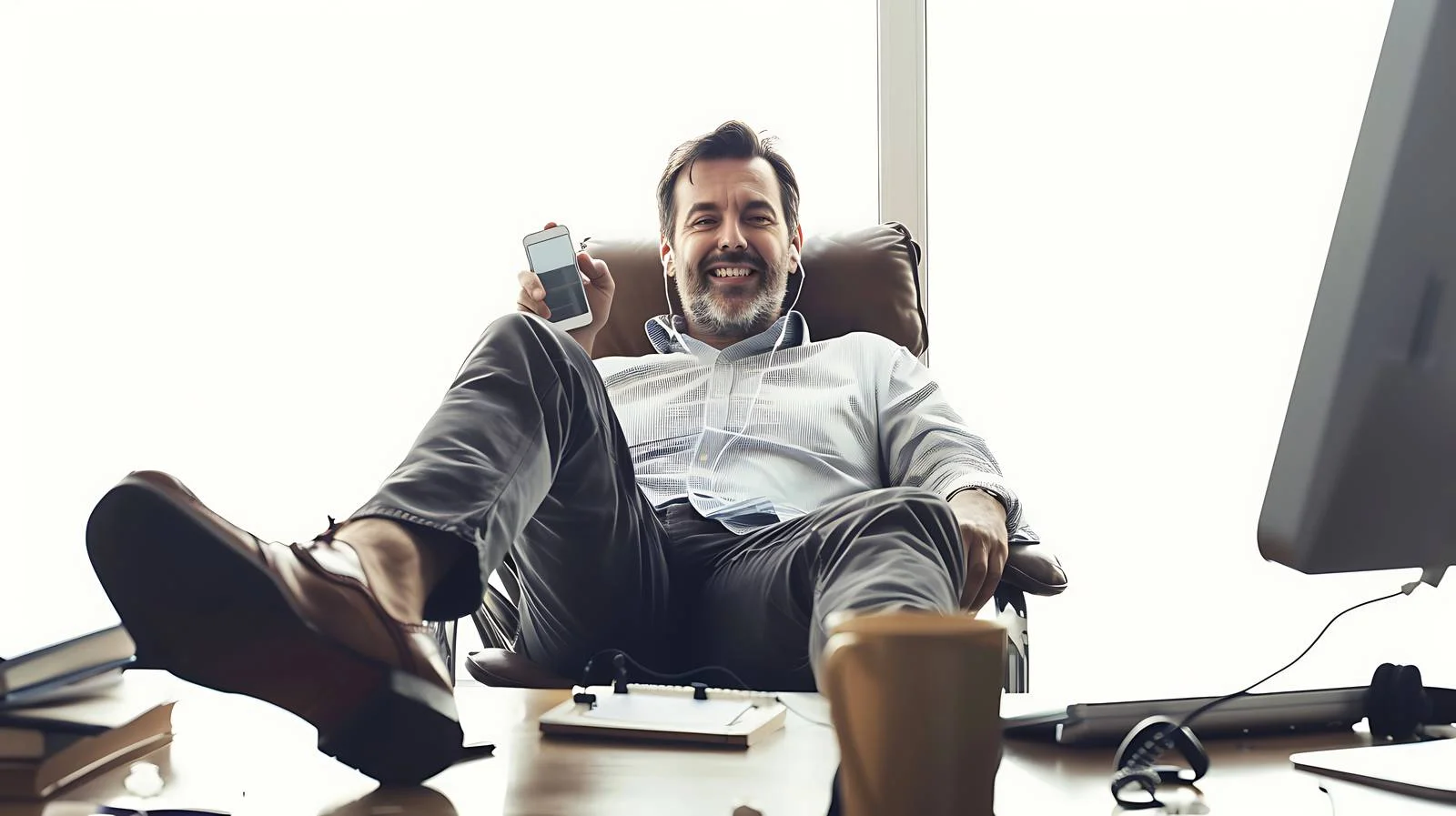 Professional Executive Relaxing in Office — free download from Dotvec