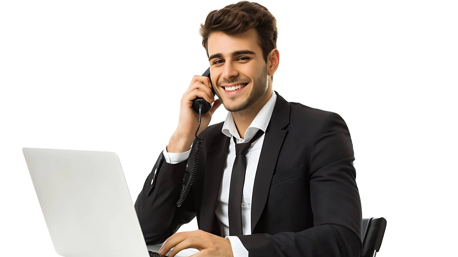 Professional Businessman Talking on Telephone — free download from Dotvec