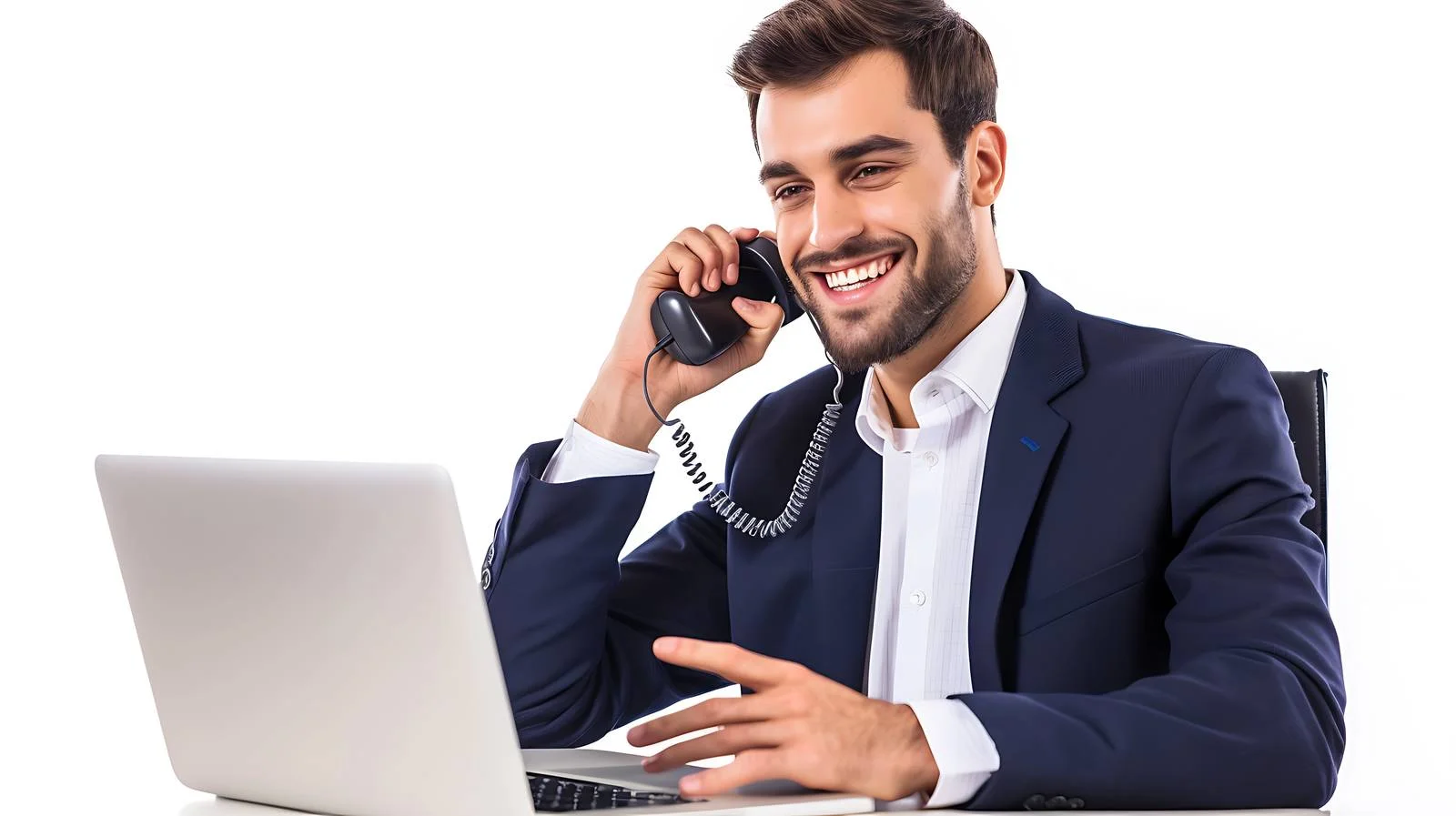Confident Businessman Talking on Phone — free download from Dotvec