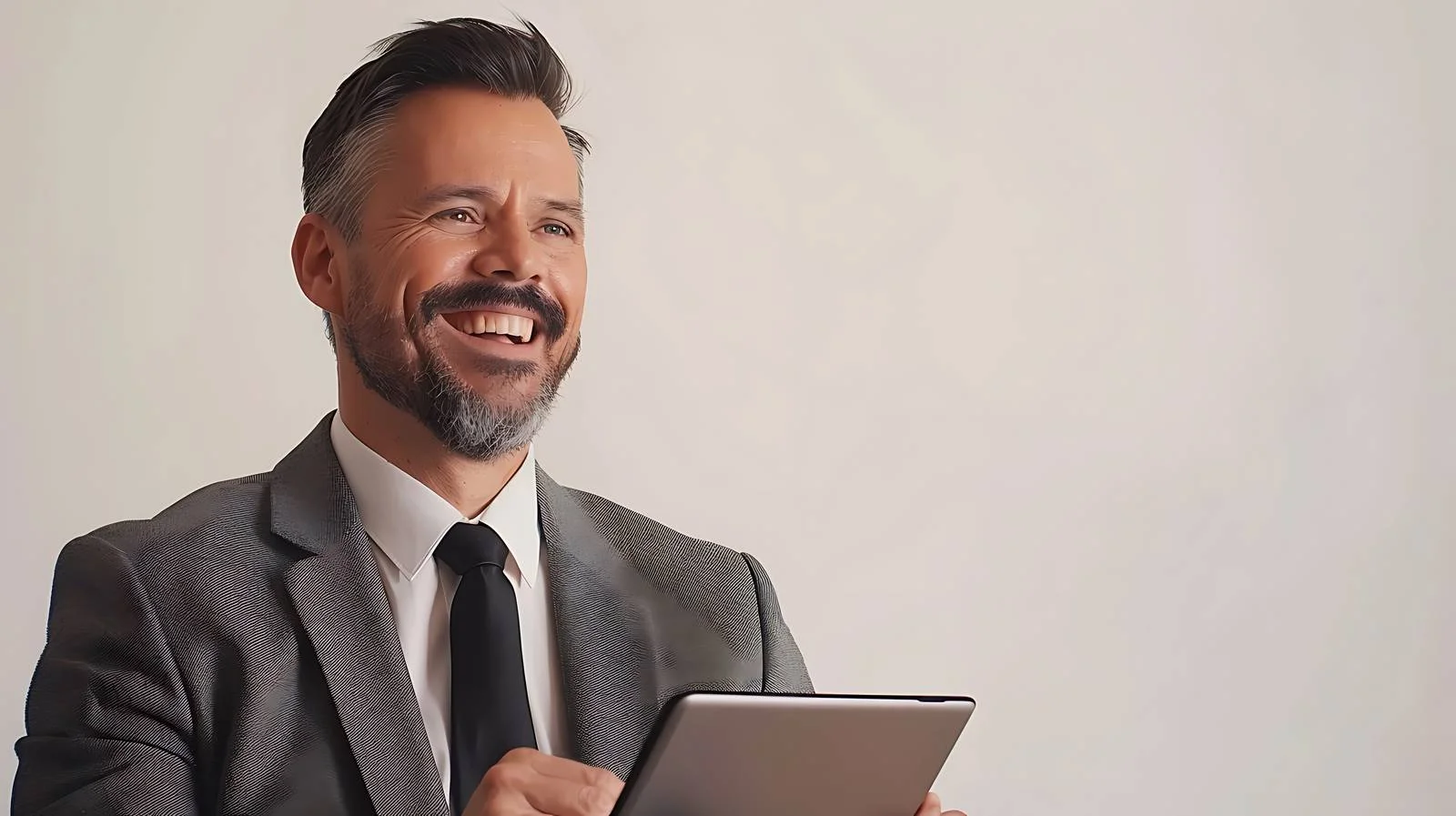 Businessman Using Tablet in Office Setting — free download from Dotvec