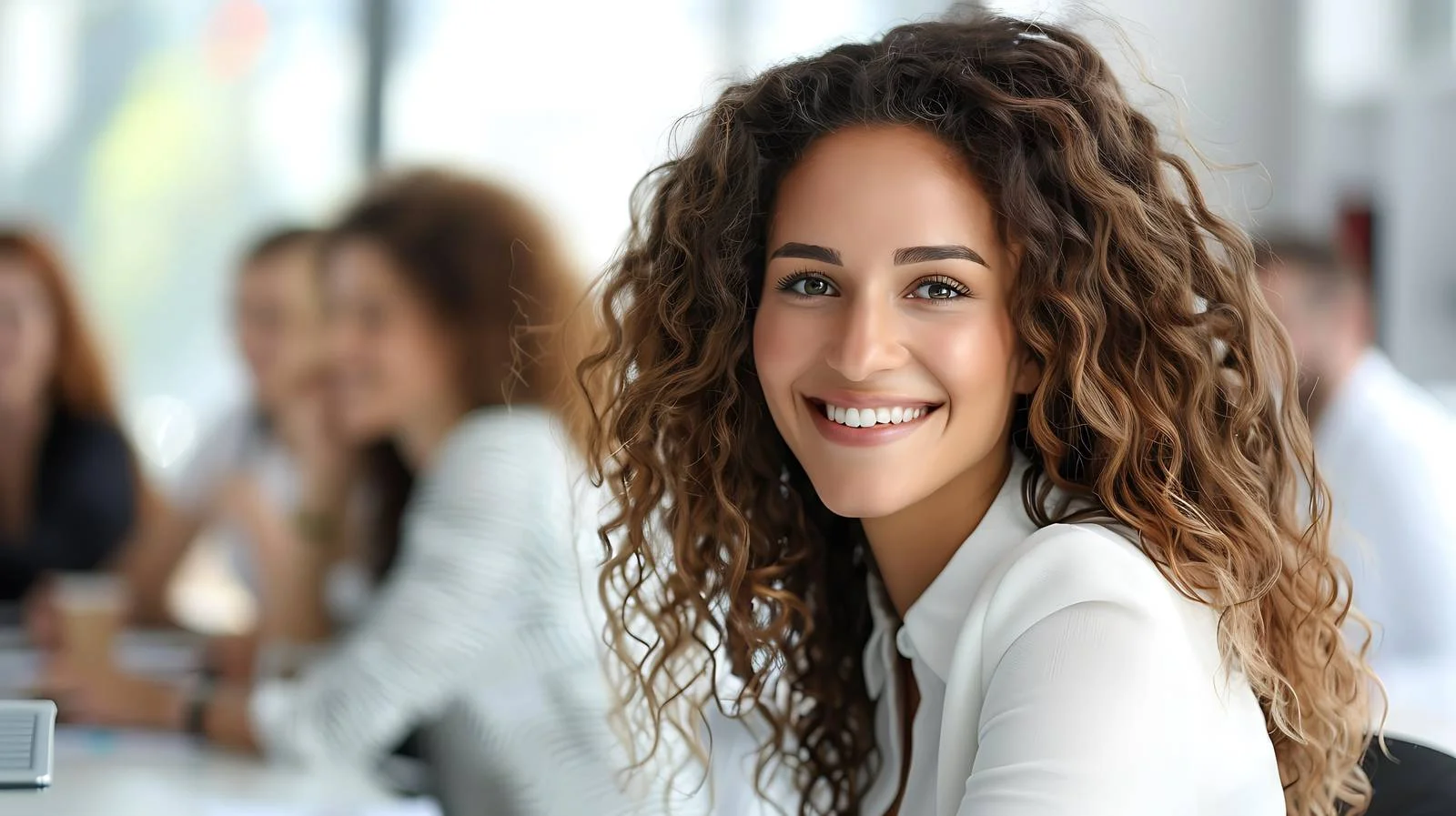 Professional Meeting with Happy Businesswoman — free download from Dotvec