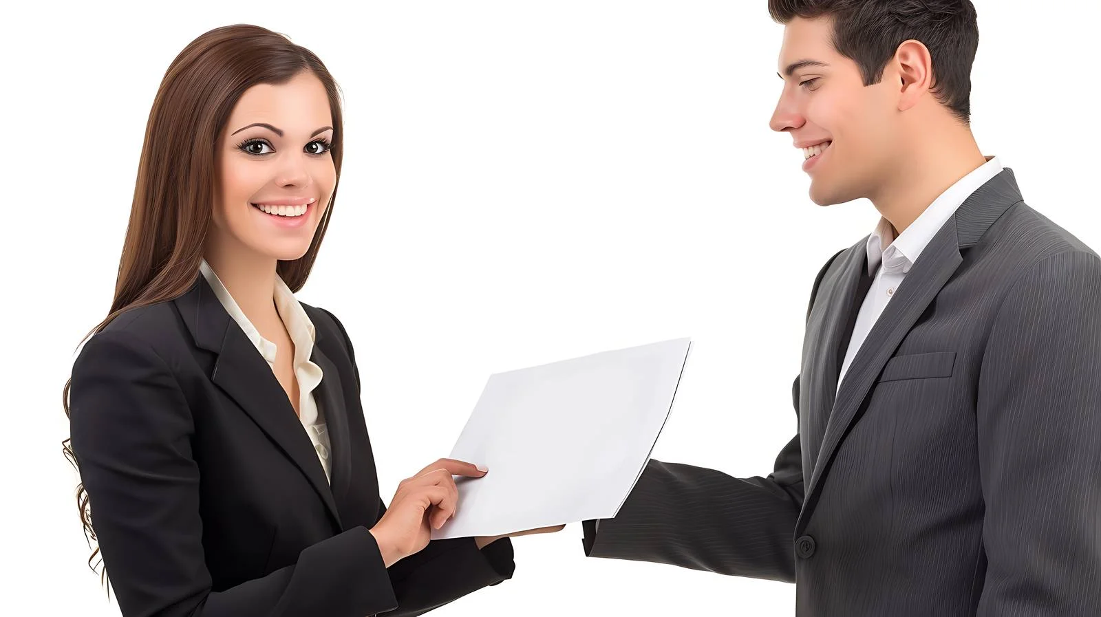 Professional Document Handover in Office Setting — free download from Dotvec