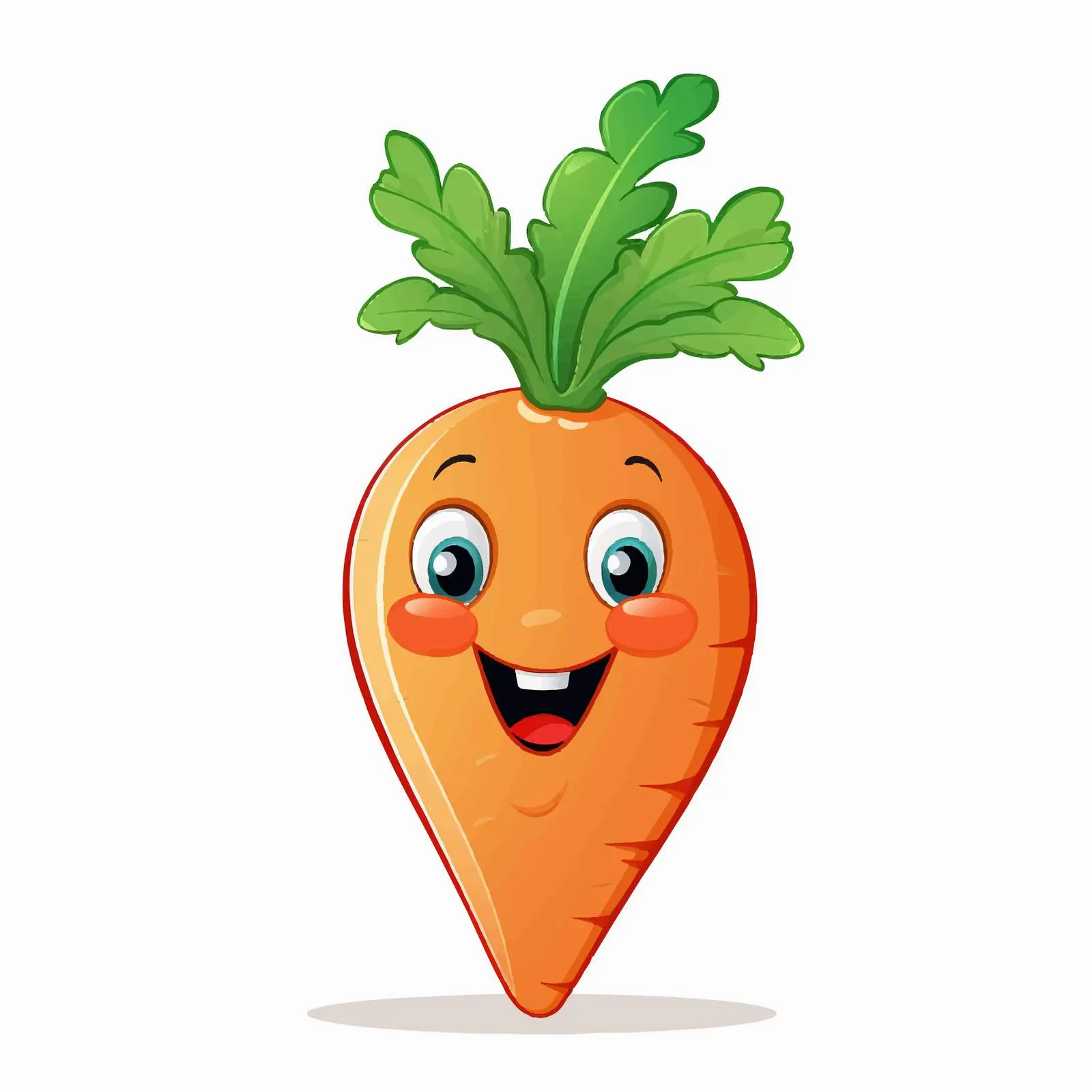 Cheerful Carrot Character with Expressive Features — free download from Dotvec