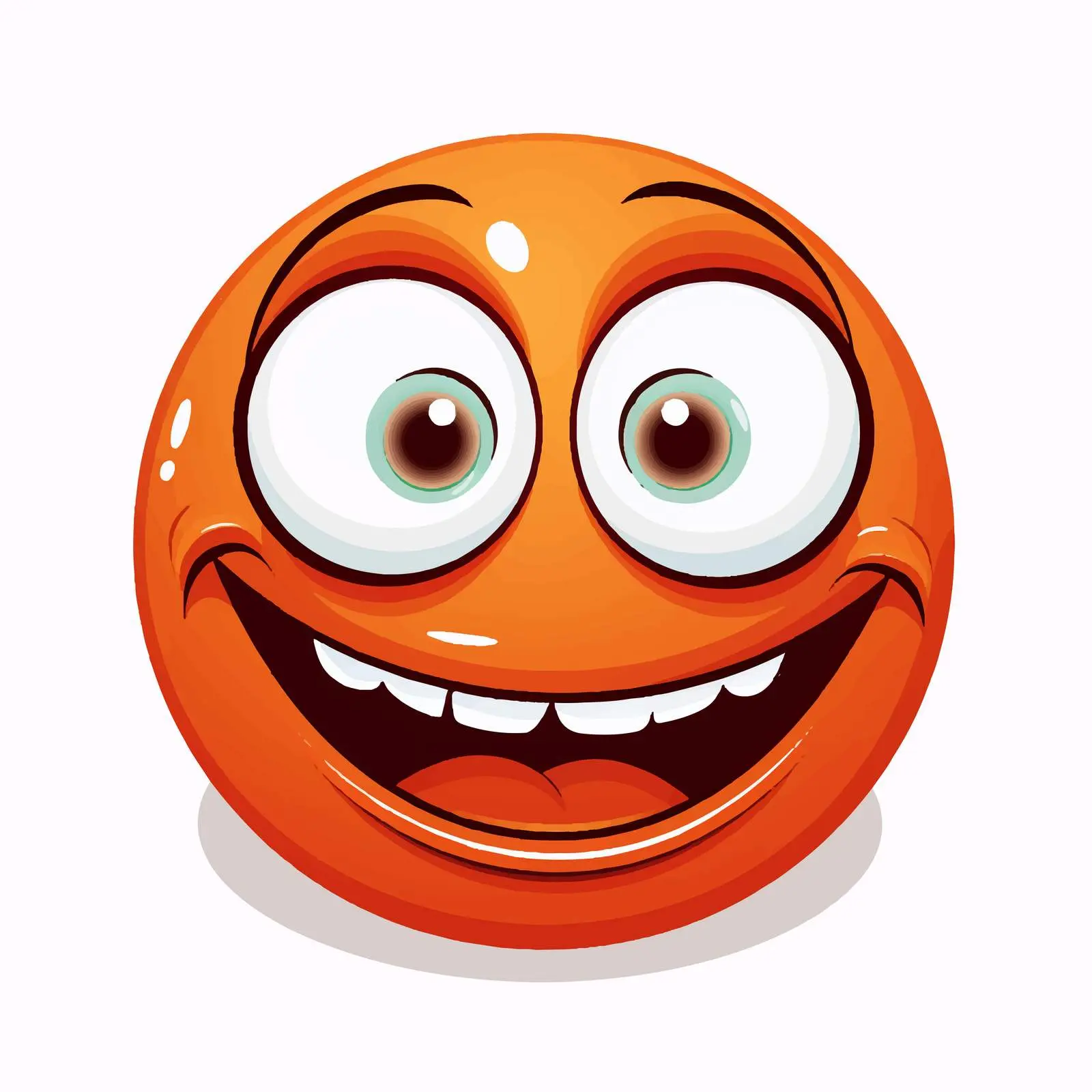 Expressive Smiling Cartoon Face Vector Illustration — free download from Dotvec