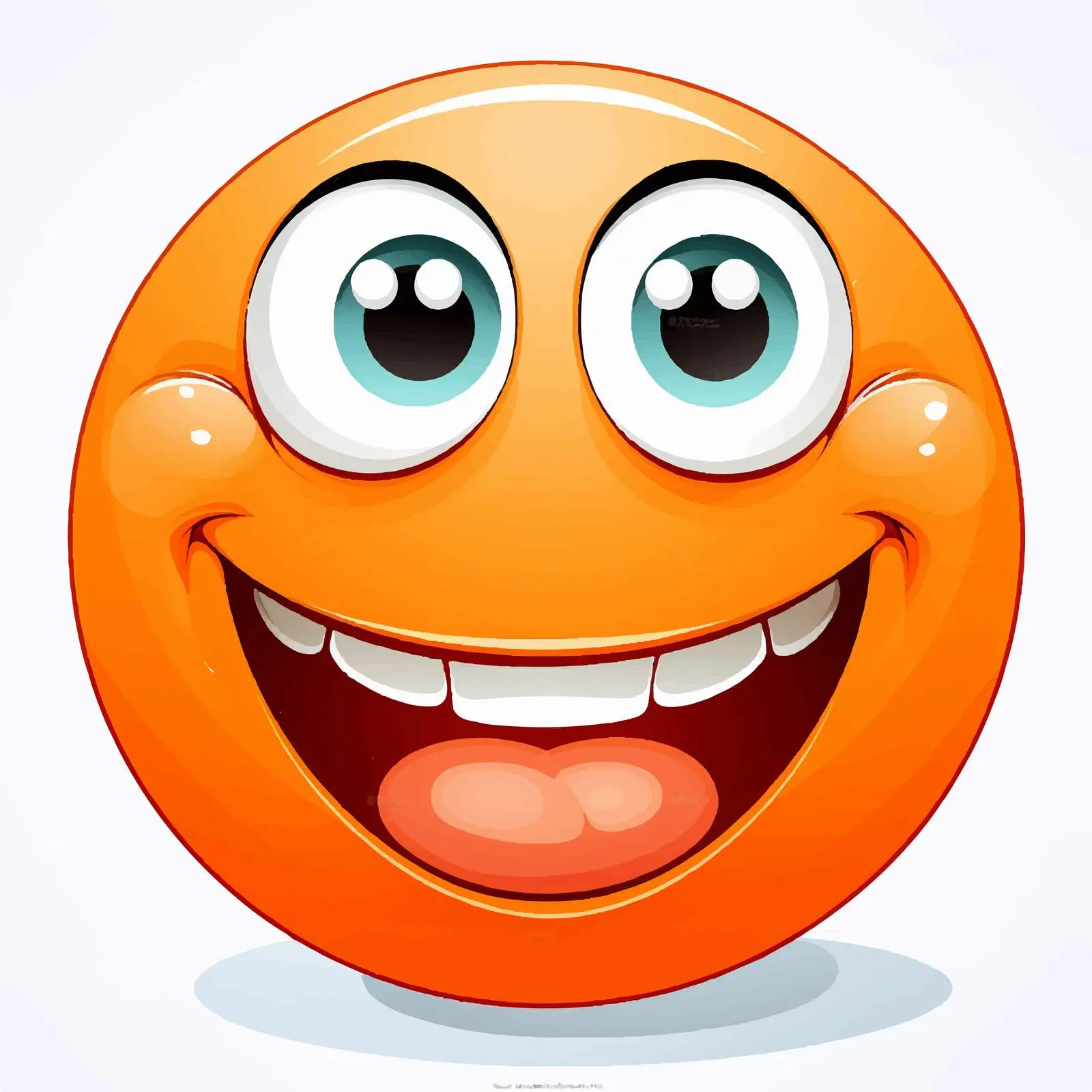 Expressive Smiling Cartoon Face Vector Art — free download from Dotvec