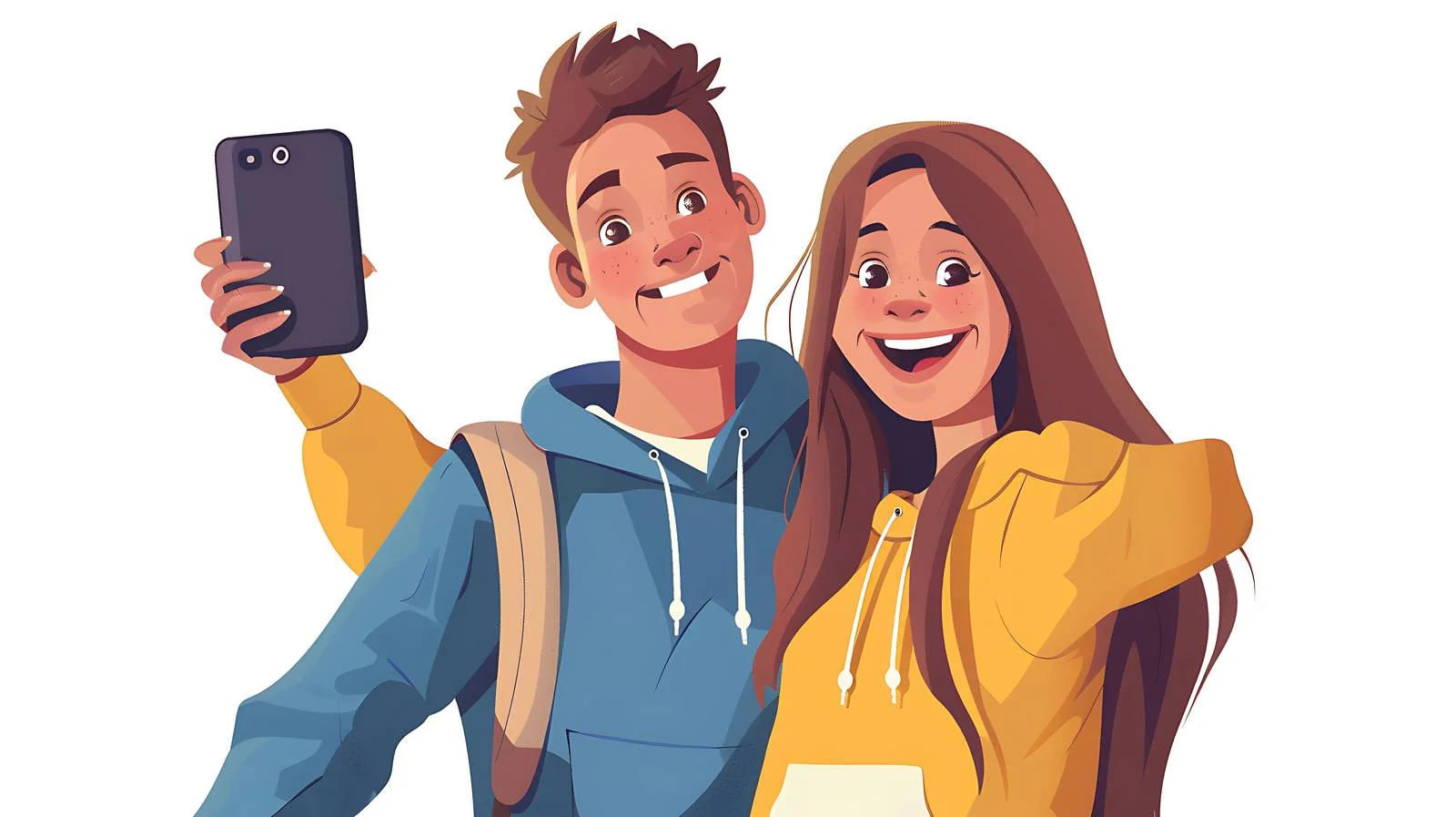 Happy Couple City Selfie — free download from Dotvec