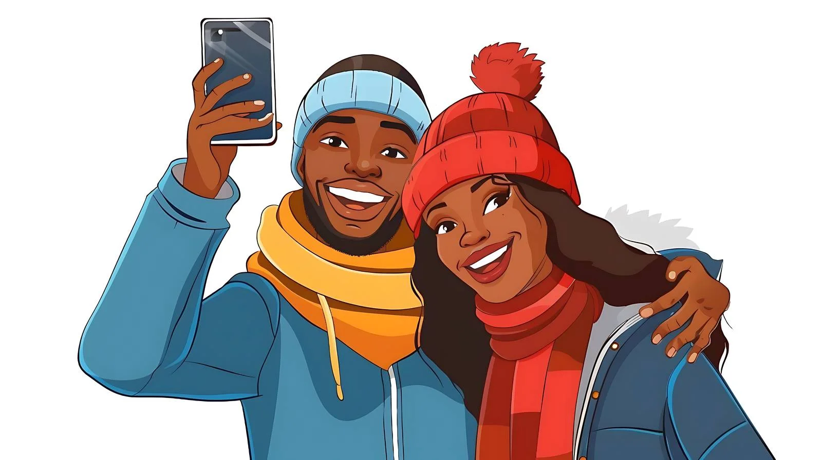 Happy Couple Selfie Urban Setting — free download from Dotvec