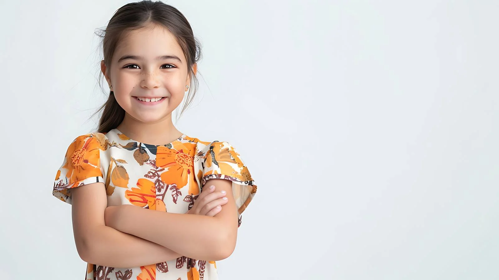 Joyful Girl in Bright Dress Portrait — free download from Dotvec