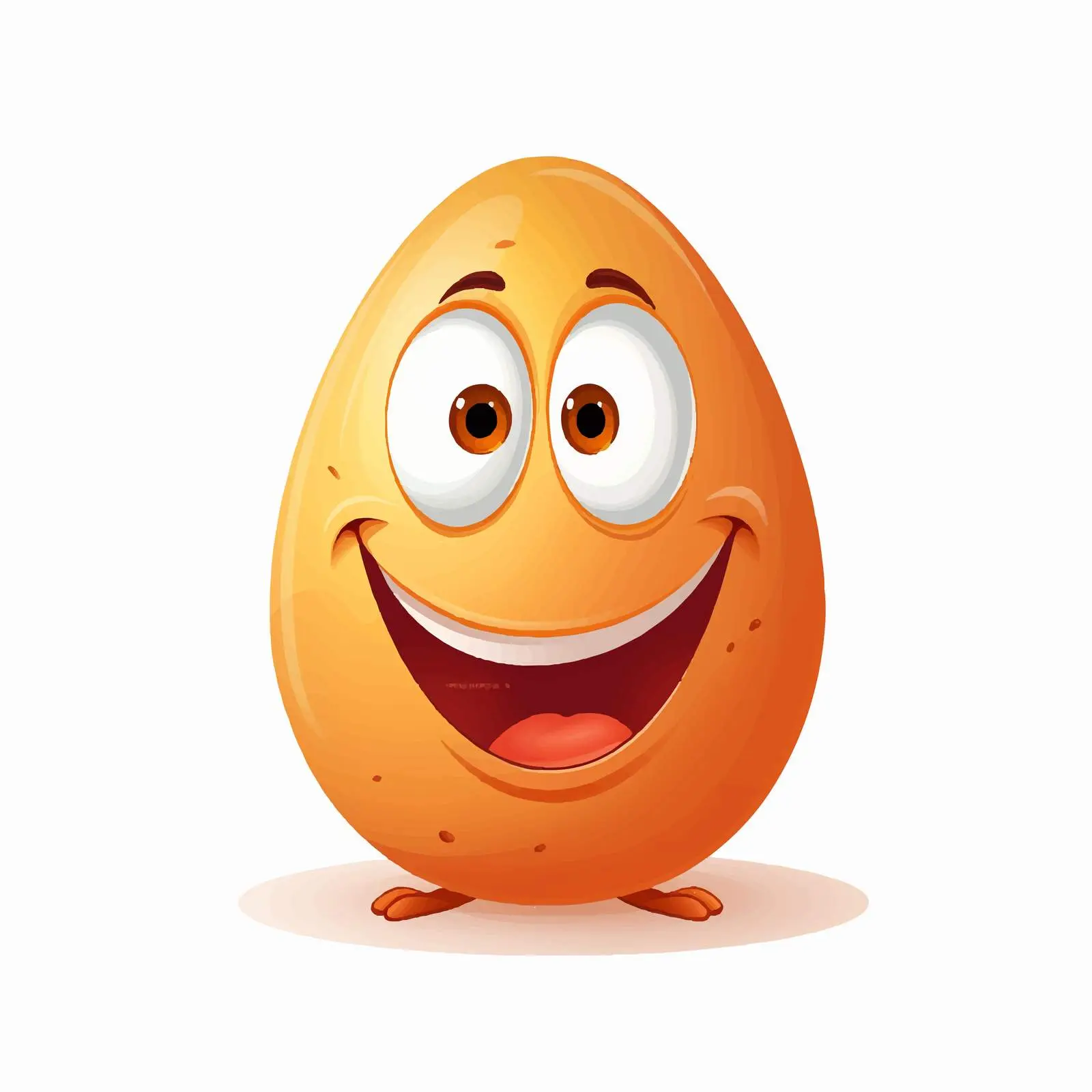 Smiling Egg Vector with Expressive Features — free download from Dotvec