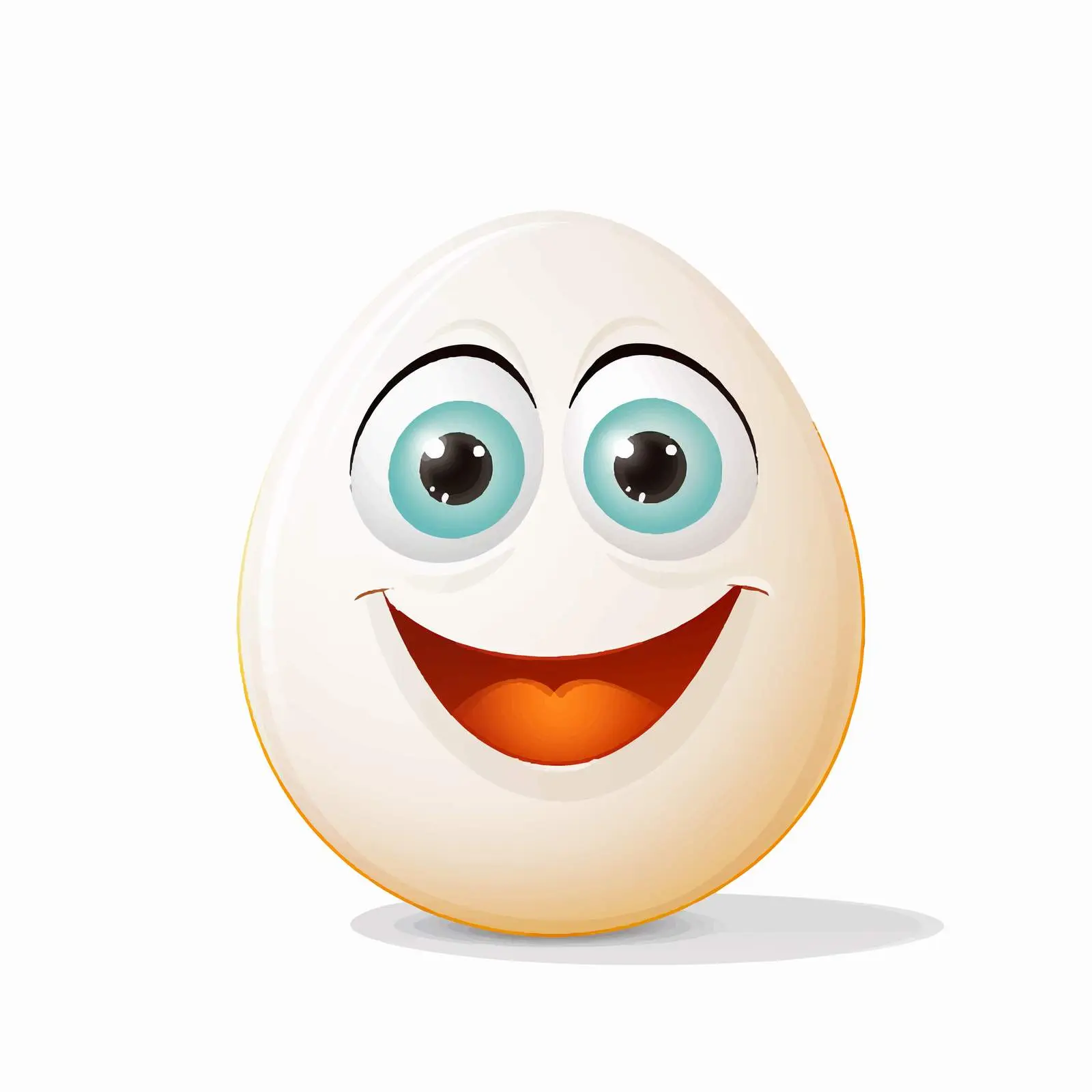 Smiling Egg Character with Expressive Features — free download from Dotvec