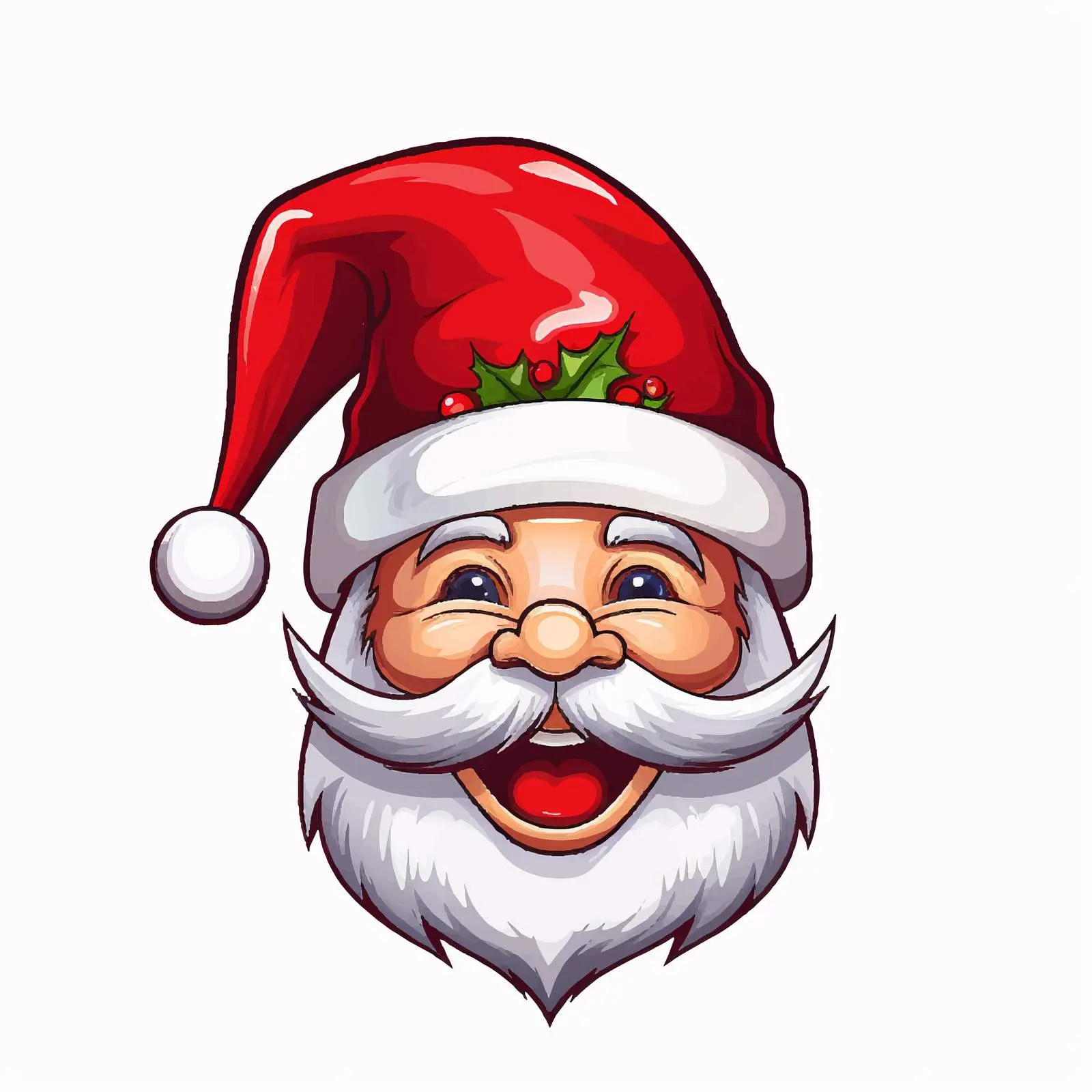 Smiling Elf Face with Santa Hat Vector — free download from Dotvec