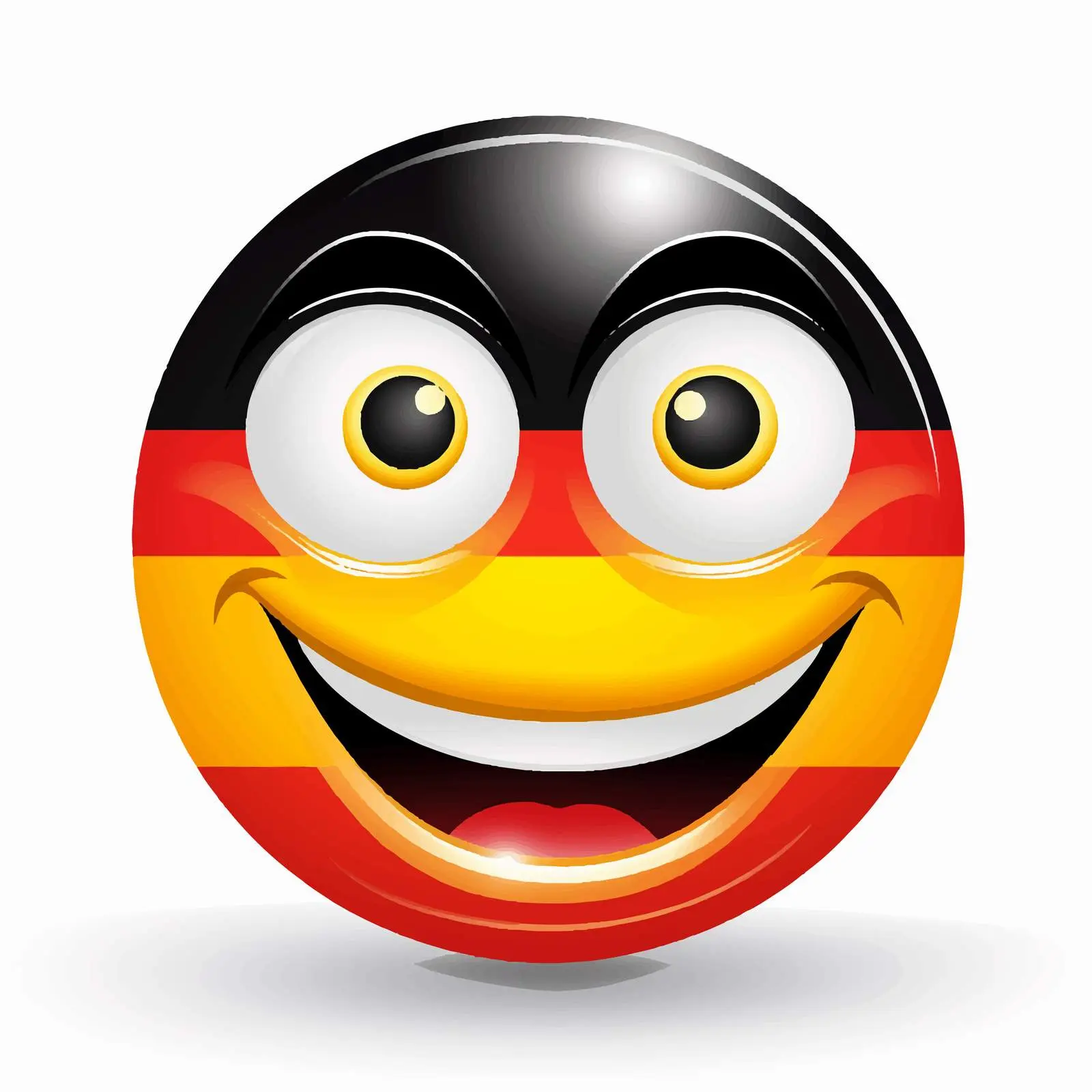 Smiling Face on German Flag Vector Illustration — free download from Dotvec