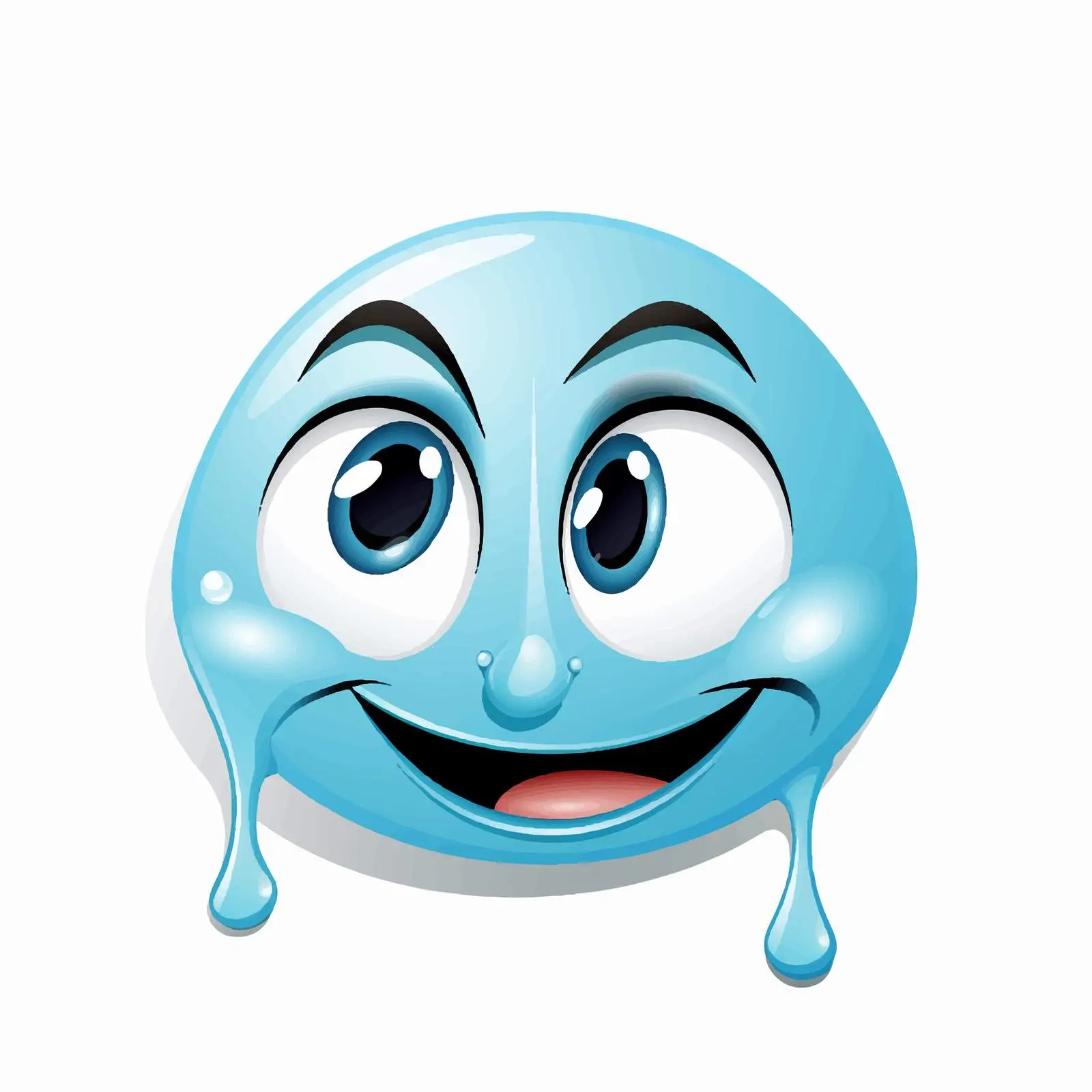 Joyful Smiling Face with Tears Vector Illustration – free tears image from Dotvec