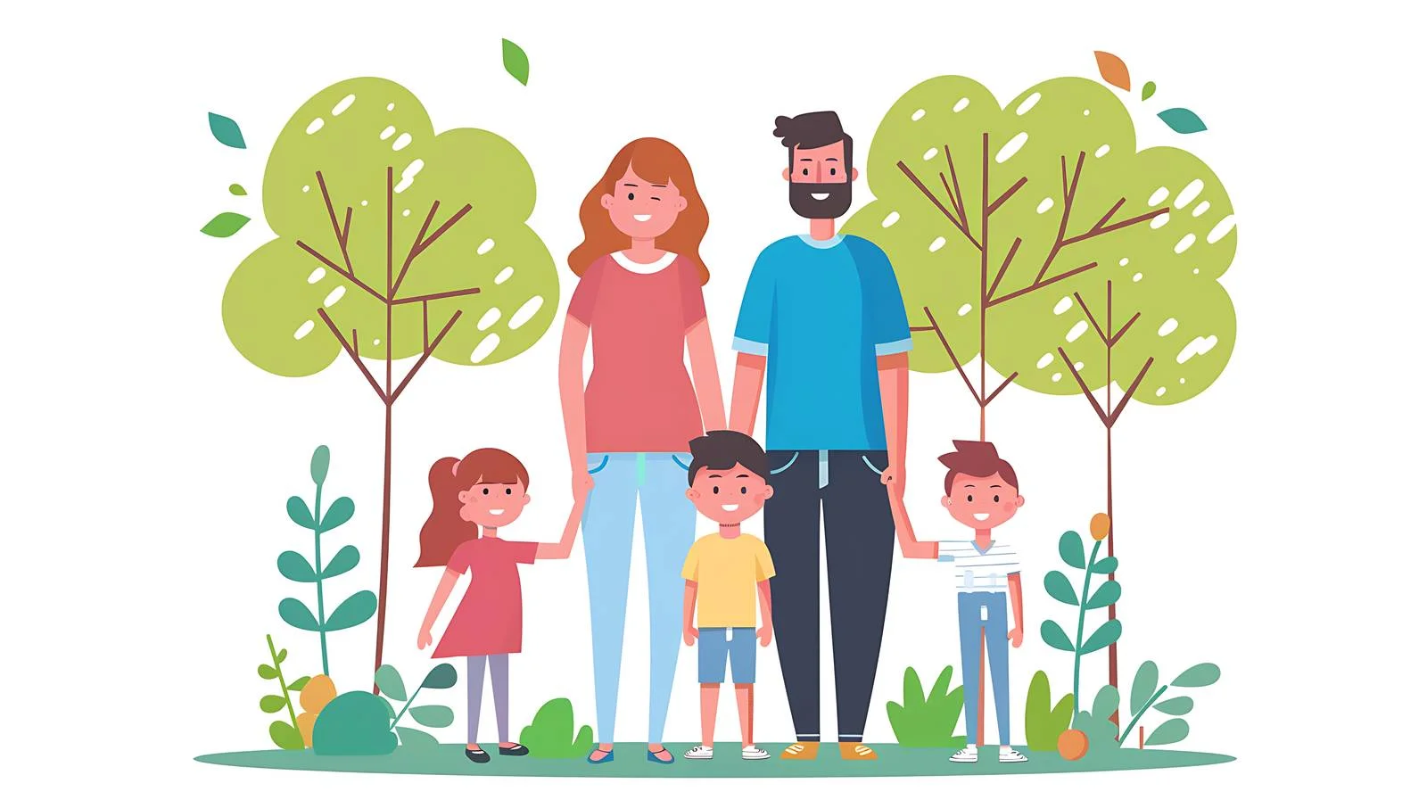 Happy Family in Park — free download from Dotvec