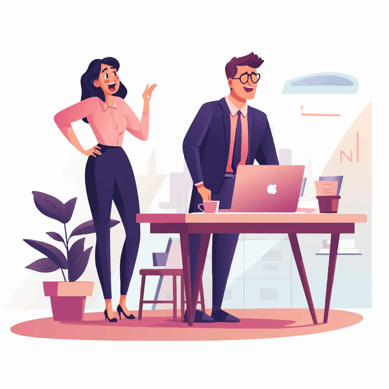 Smiling Female Manager Working at Office Computer – free work culture image from Dotvec