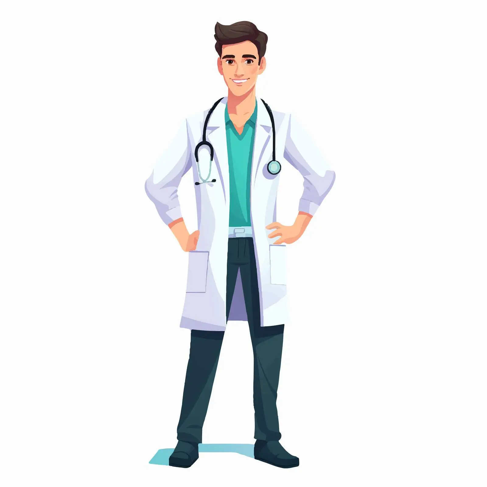 Friendly Surgeon in Medical Uniform Vector — free download from Dotvec