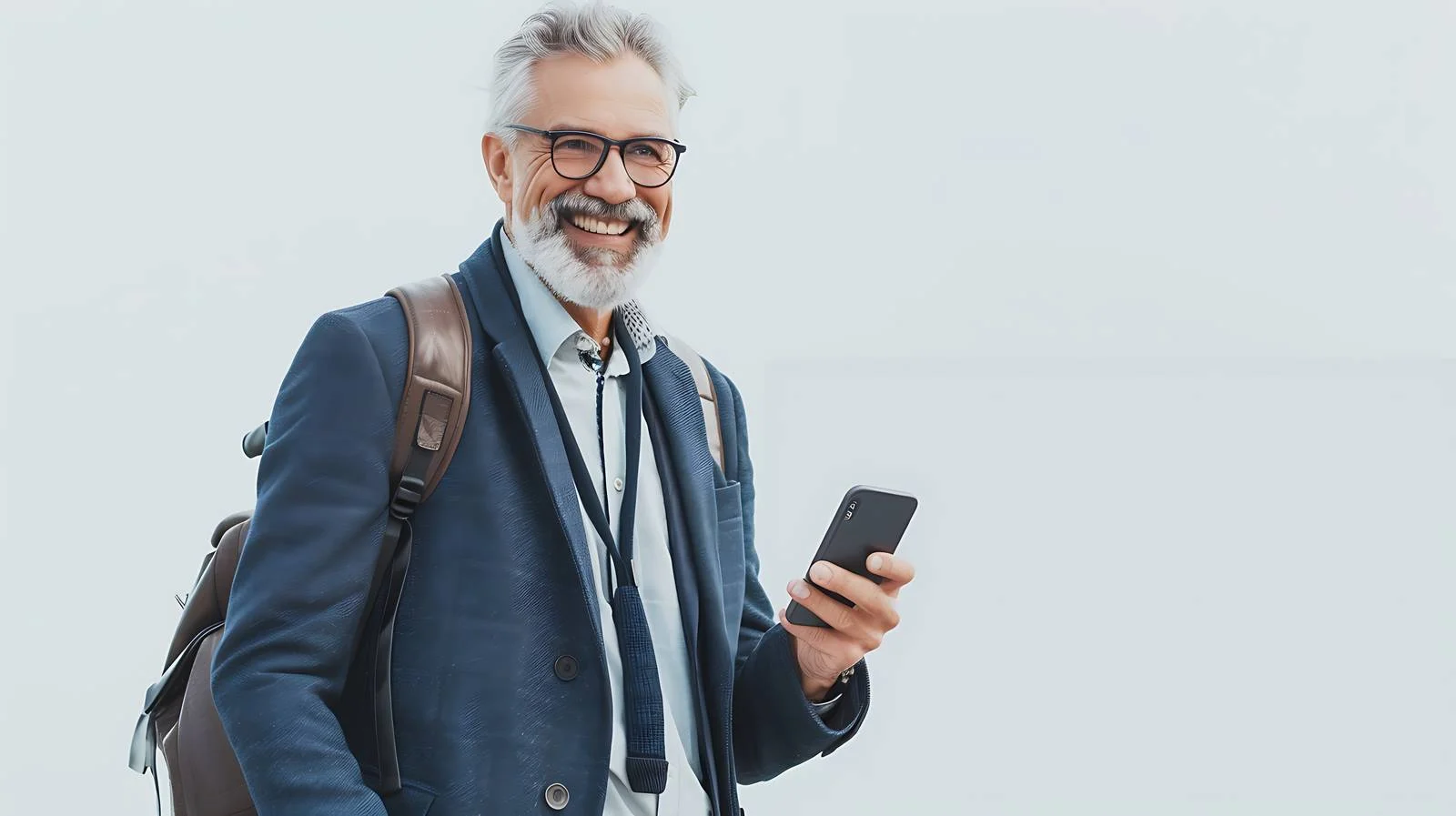 Elderly Businessman Strolling City Streets — free download from Dotvec