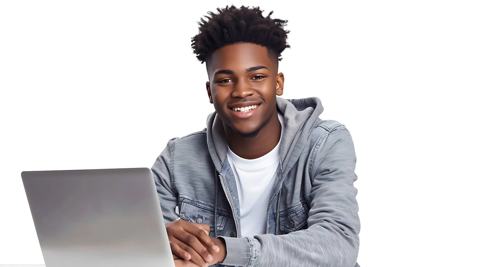 Young Man Using Laptop — free download from Dotvec