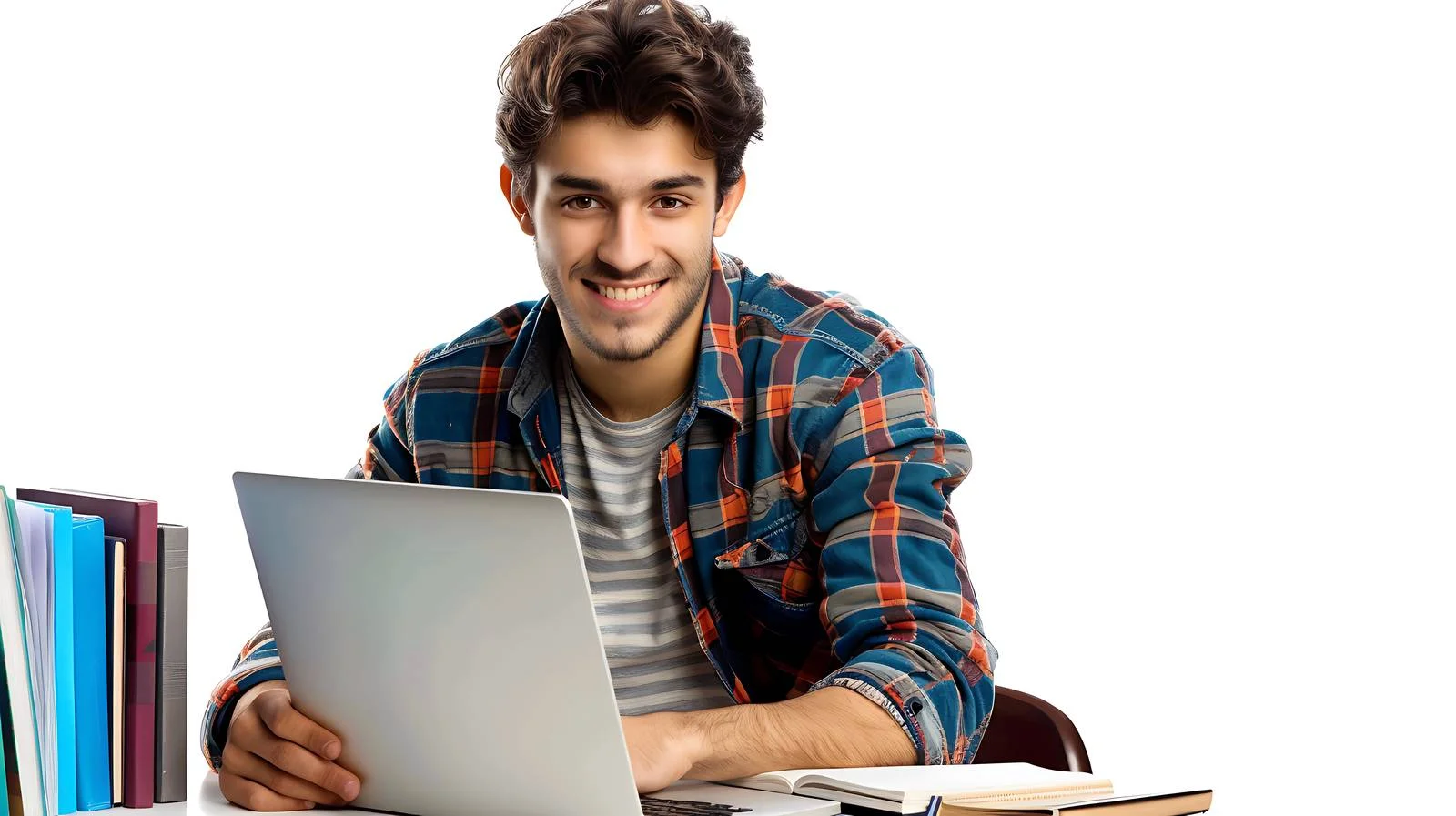 Young Man Working on Laptop — free download from Dotvec