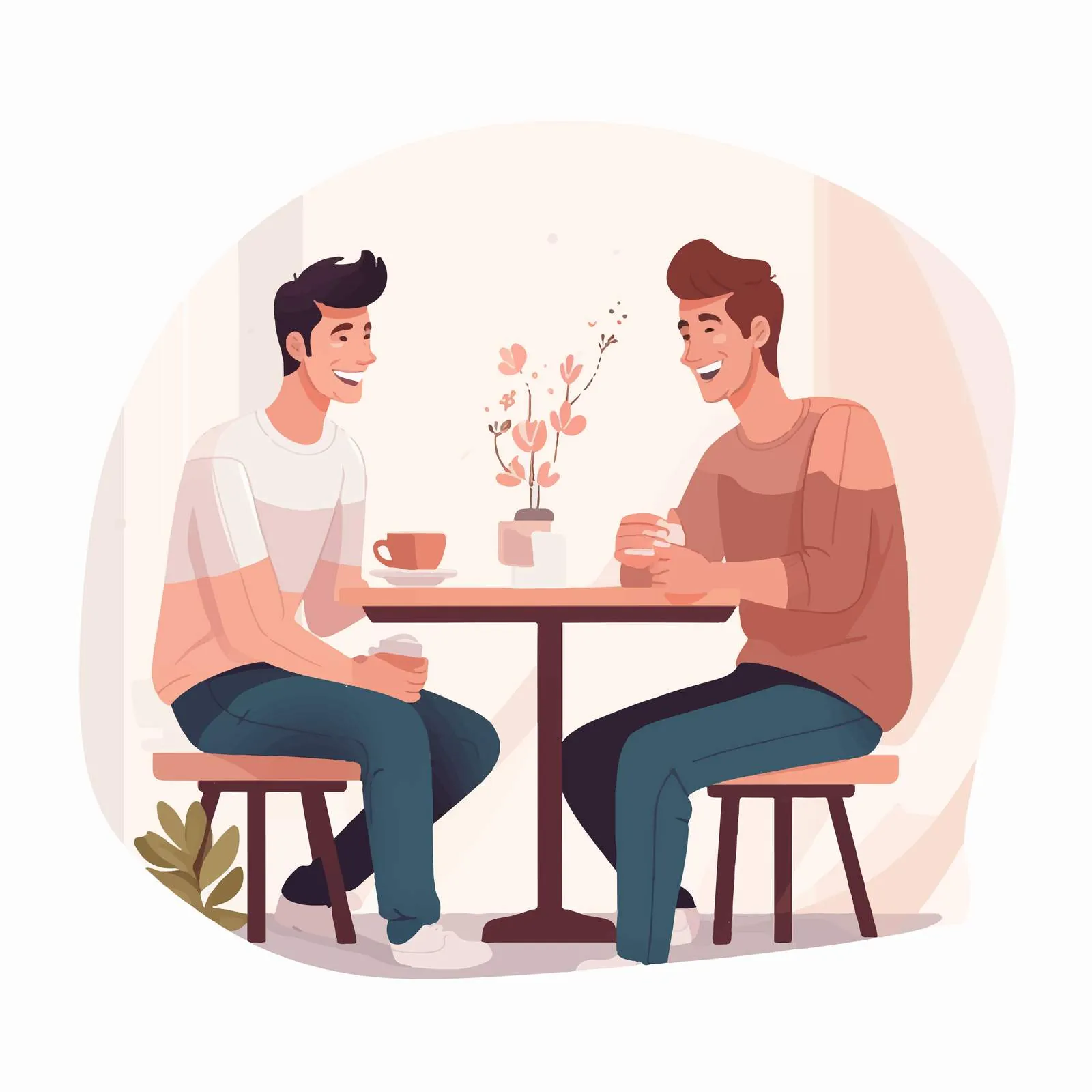 Romantic Couple Enjoying Cafe Together — free download from Dotvec