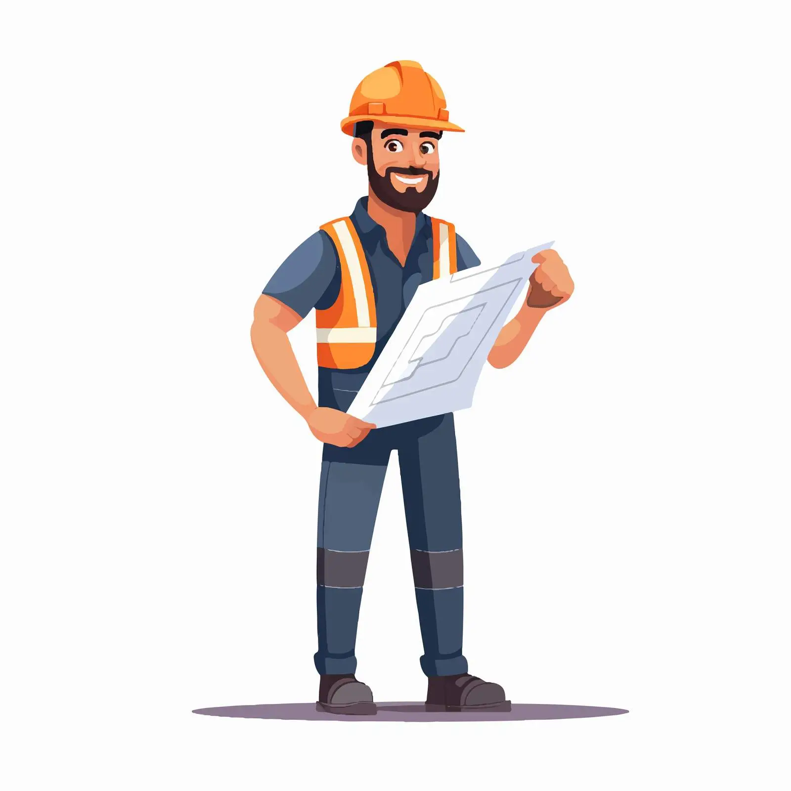 Smiling Male Construction Engineer Vector Illustration — free download from Dotvec
