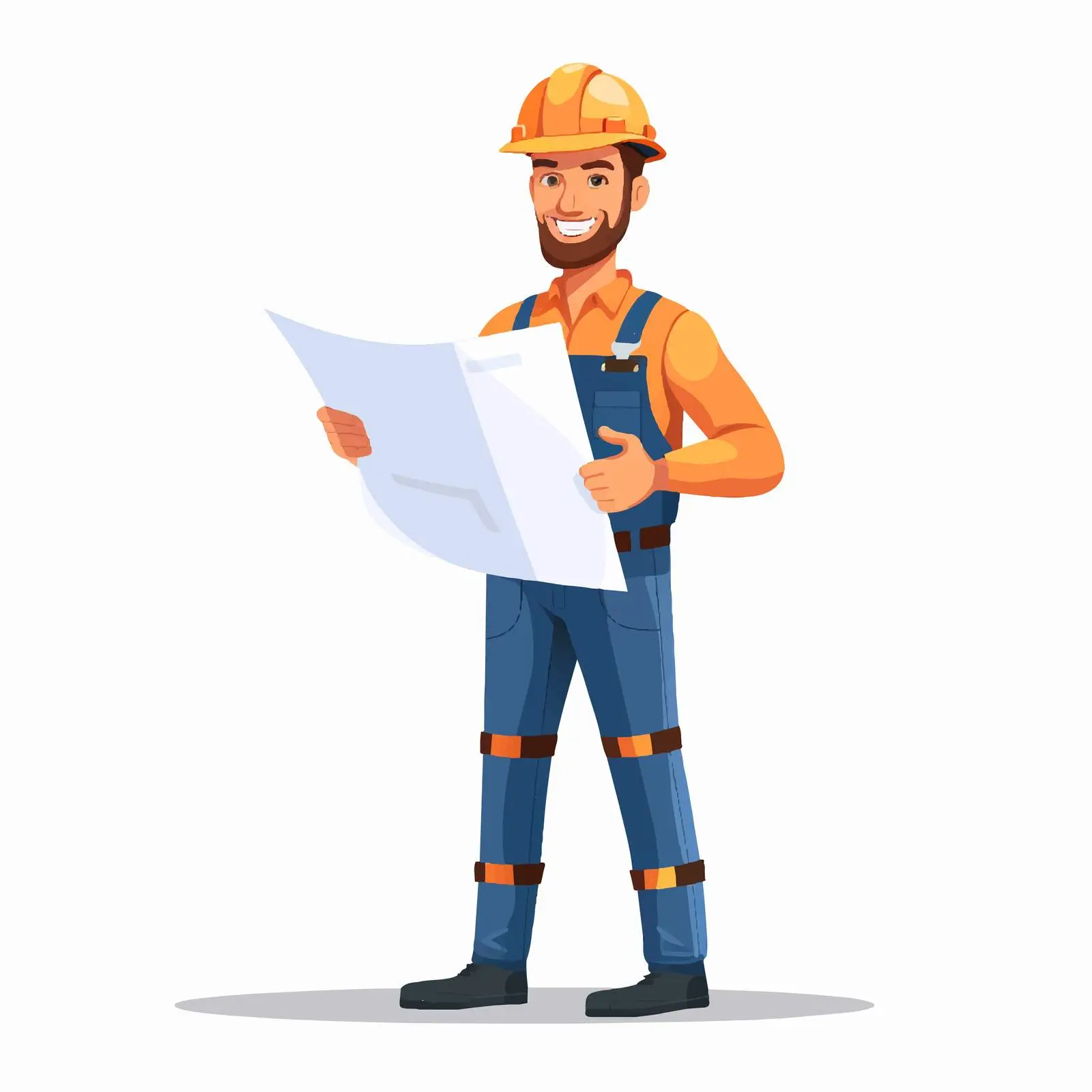 Smiling Male Construction Engineer Vector Illustration — free download from Dotvec