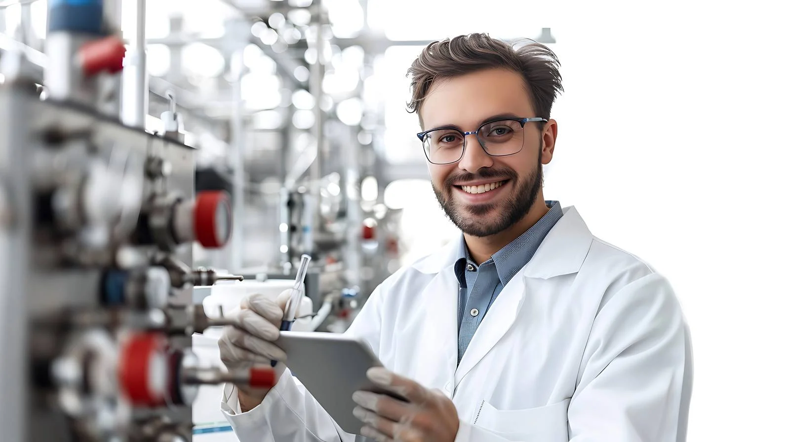 Scientist with Digital Tablet Examining — free download from Dotvec