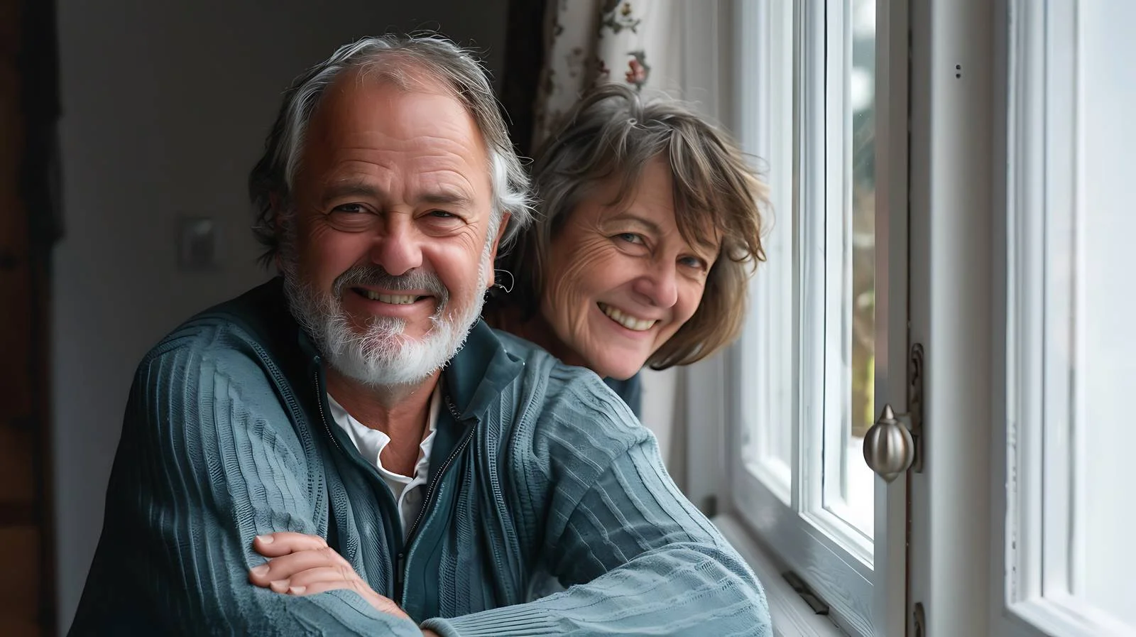 Joyful mature couple relaxes at home — free download from Dotvec