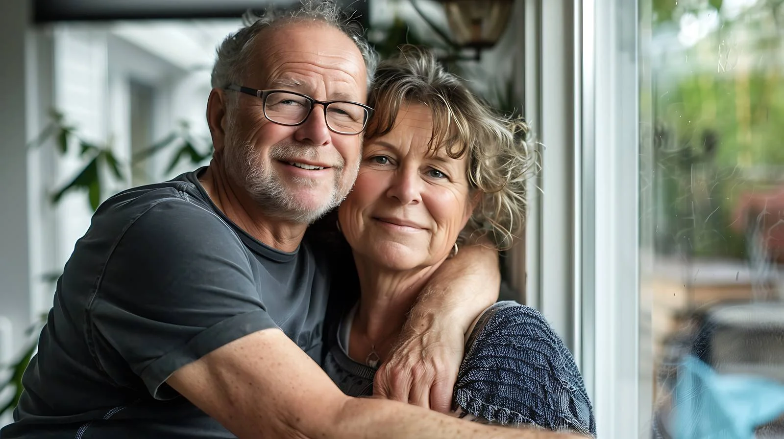 Happy senior couple relaxing, admiring view – free admiring image from Dotvec