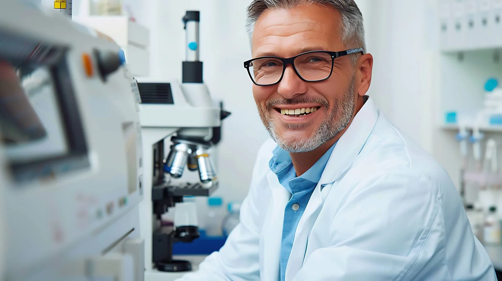 Mature Man Examining Equipment — free download from Dotvec