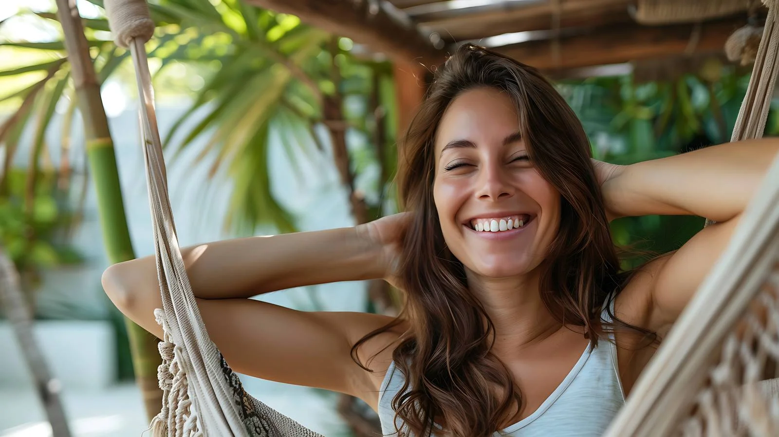 Joyful Woman Relaxing Image — free download from Dotvec