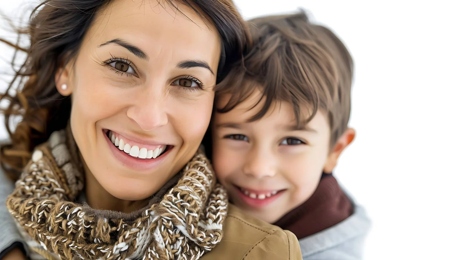 Joyful Mother Embracing Son Outdoors — free download from Dotvec