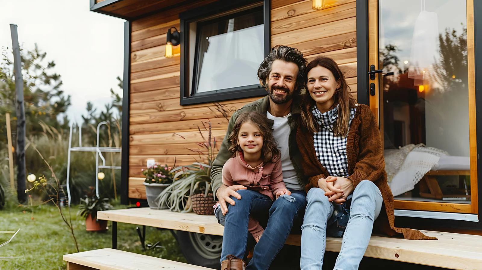 Happy Family Sitting Outdoors — free download from Dotvec