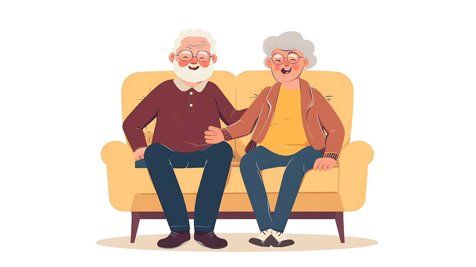 Happy Elderly Couple Relaxing at Home — free download from Dotvec