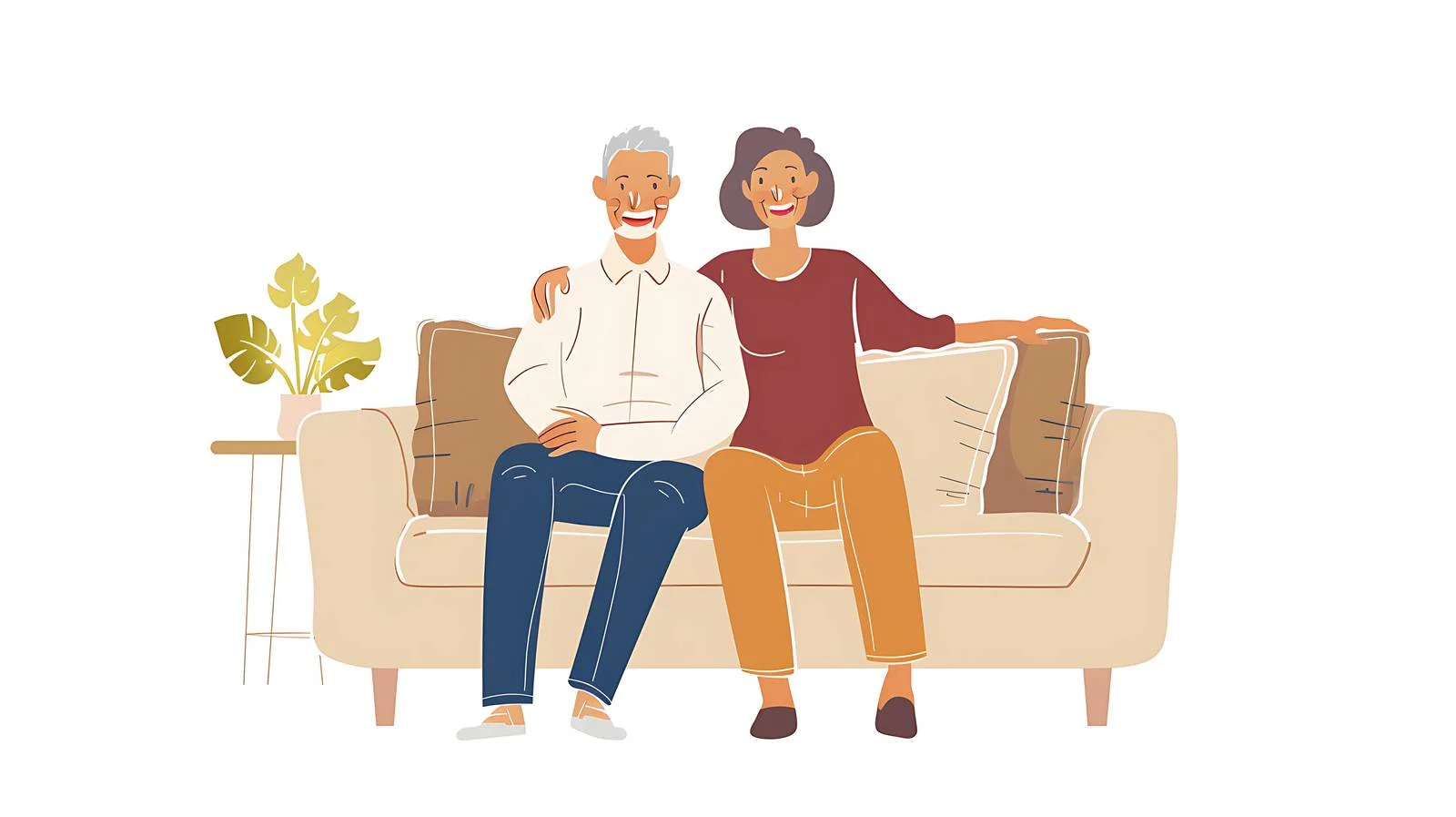 Happy Senior Couple Relaxing at Home — free download from Dotvec
