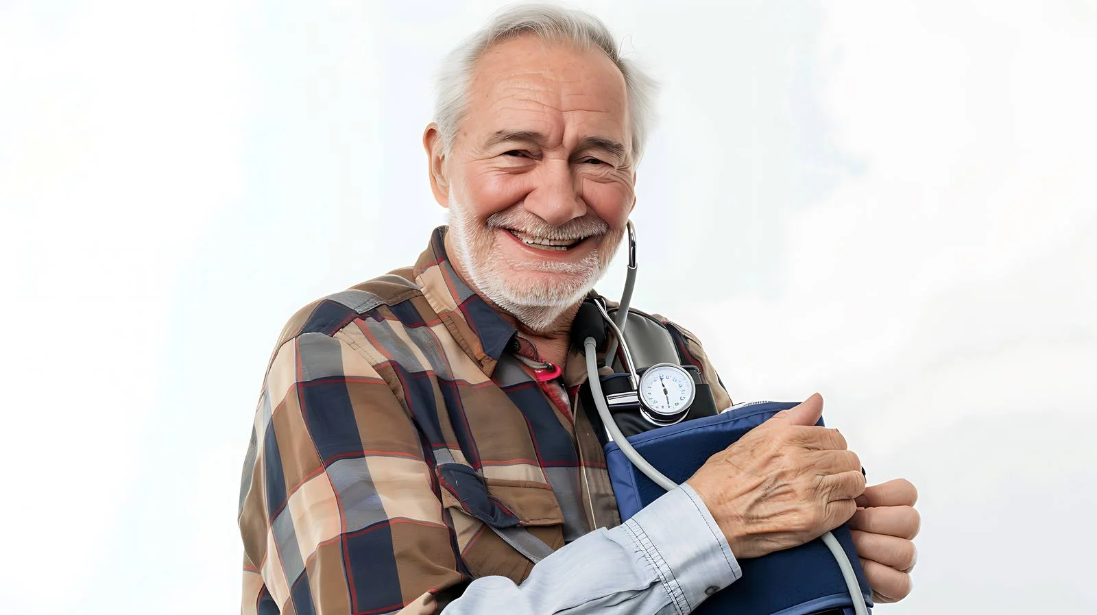 Senior Man Checking Blood Pressure — free download from Dotvec