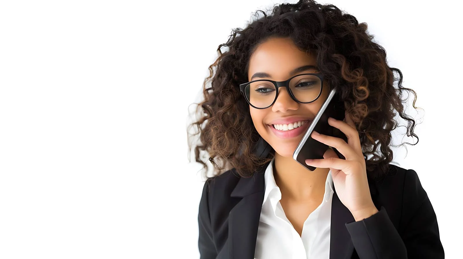 Professional Woman Talking on Phone in Office — free download from Dotvec
