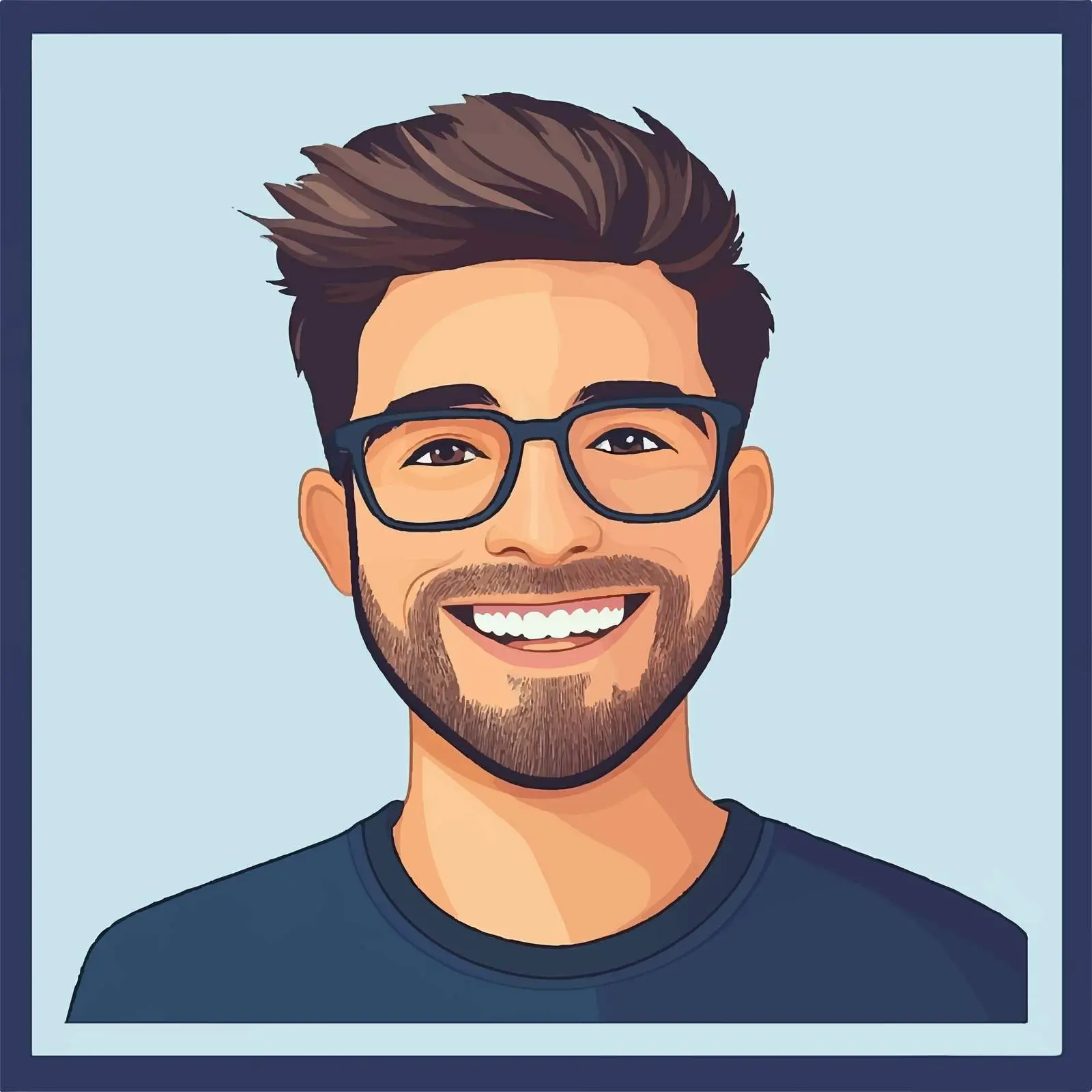 Smiling Young Man Cartoon Avatar Illustration — free download from Dotvec