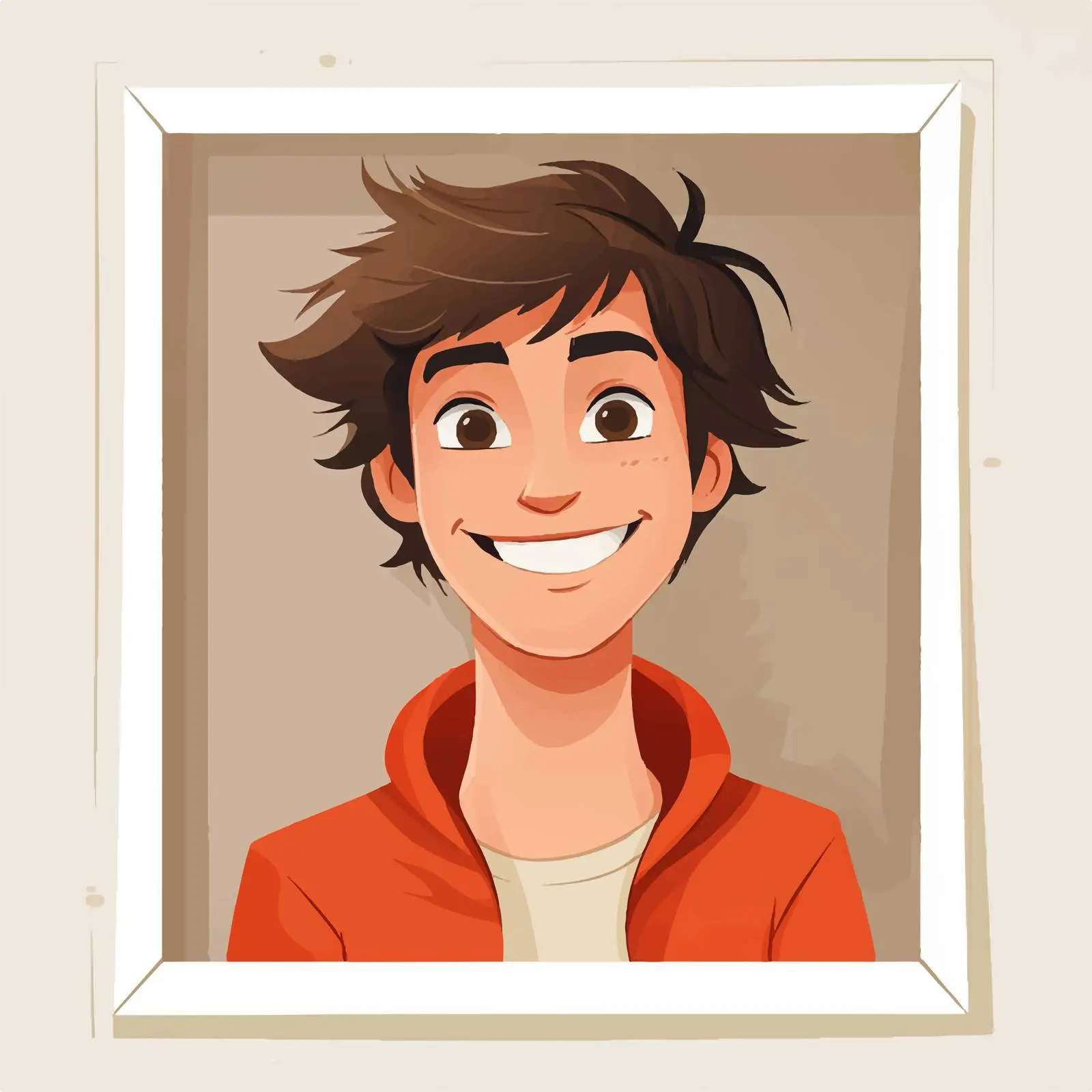Smiling Young Man Cartoon Avatar Illustration — free download from Dotvec