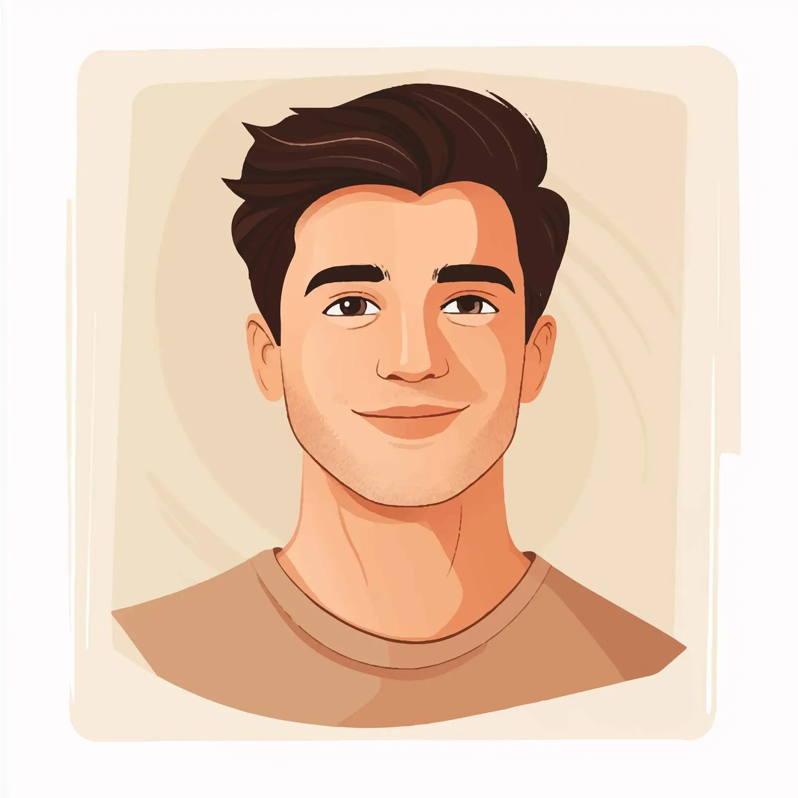 Smiling Young Man Cartoon Avatar Vector Illustration — free download from Dotvec