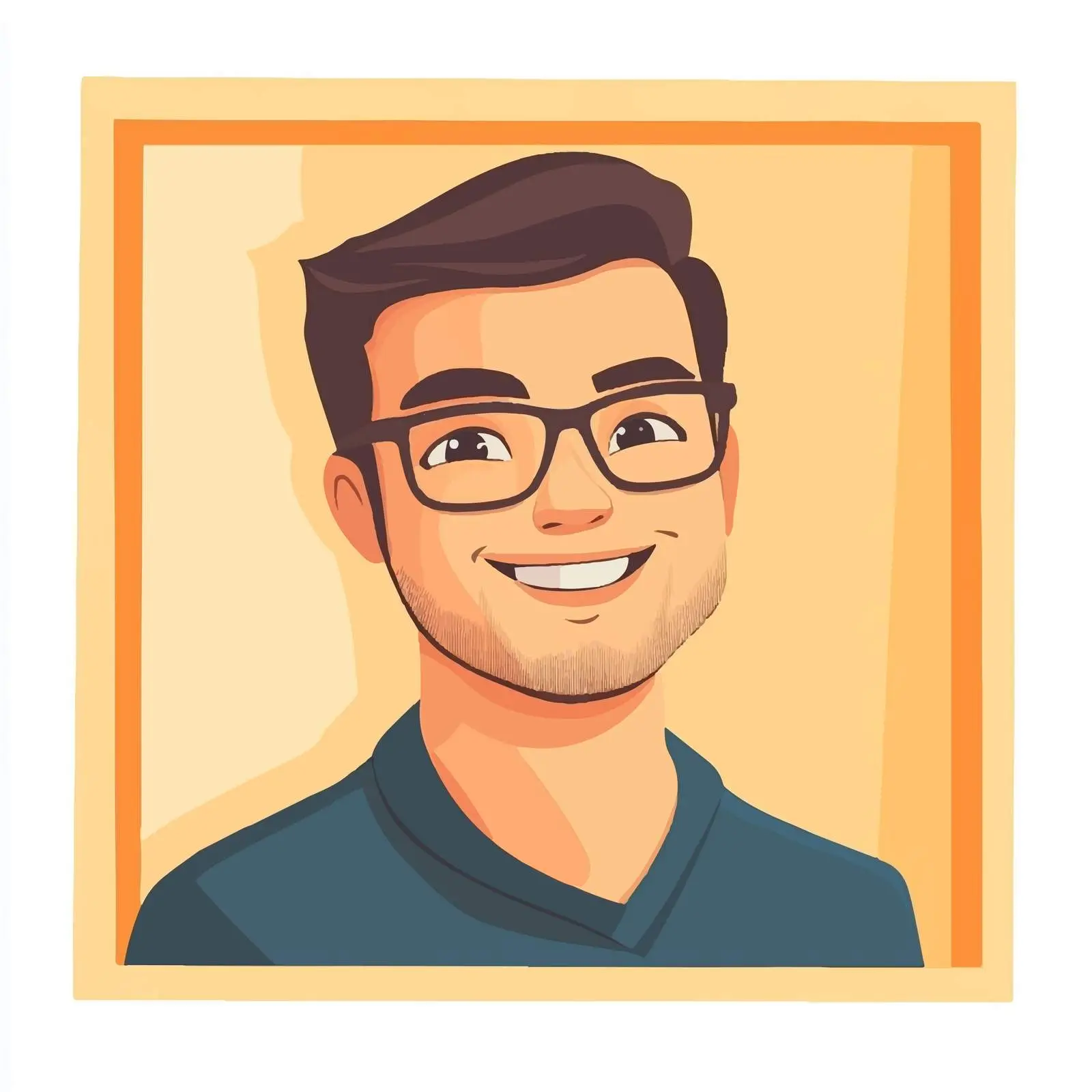 Smiling Young Man Cartoon Avatar Illustration — free download from Dotvec