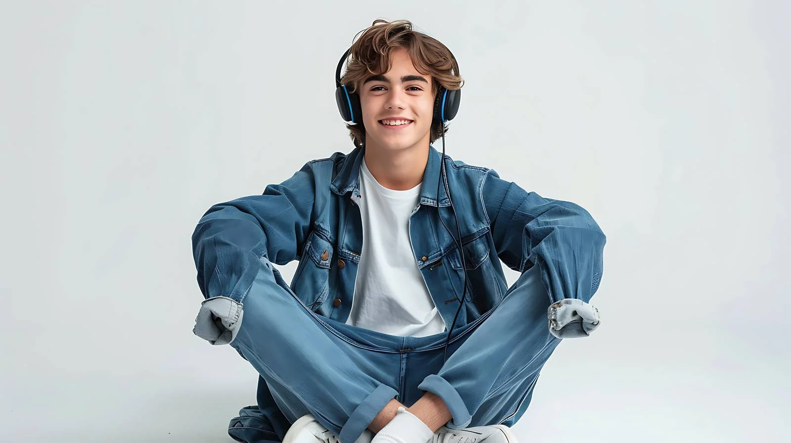 Young Man Listening with Headphones — free download from Dotvec