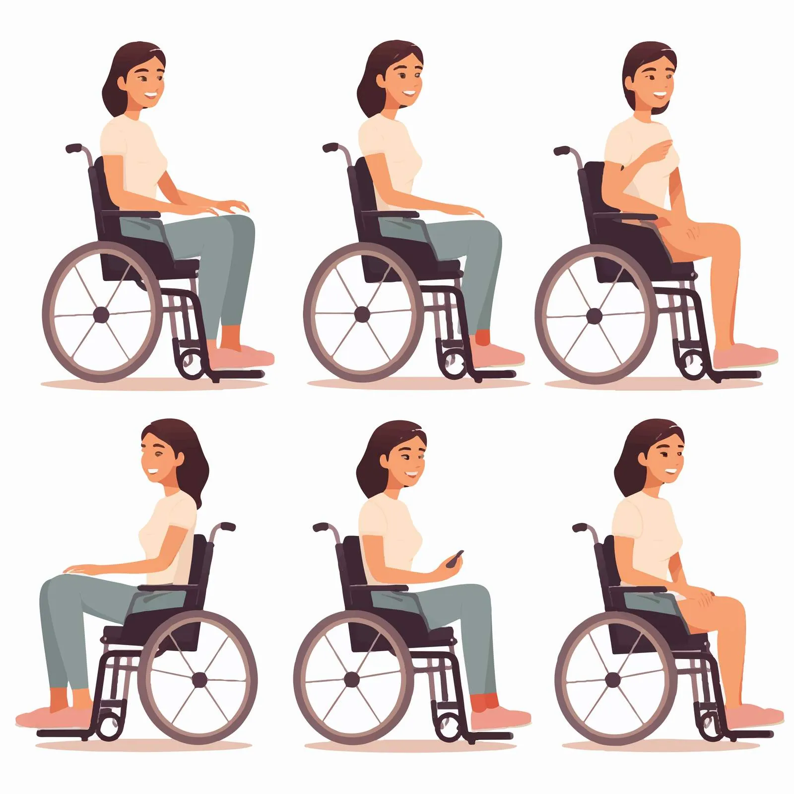 Smiling Young Woman in Wheelchair — free download from Dotvec