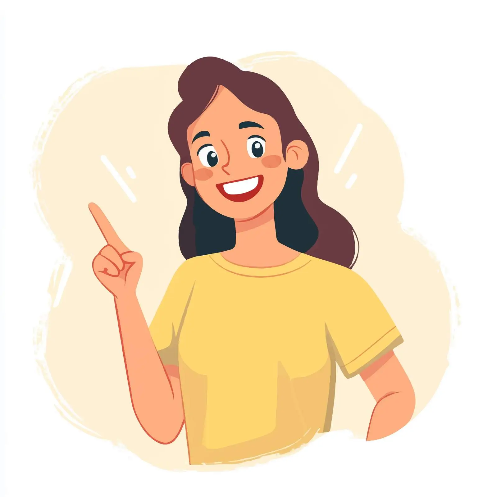 Cheerful Woman Highlighting Great Offer — free download from Dotvec