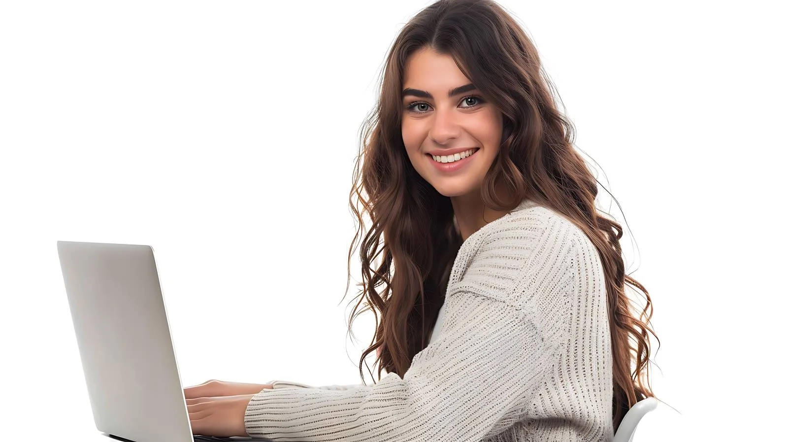 Young Woman Working in Cafe — free download from Dotvec