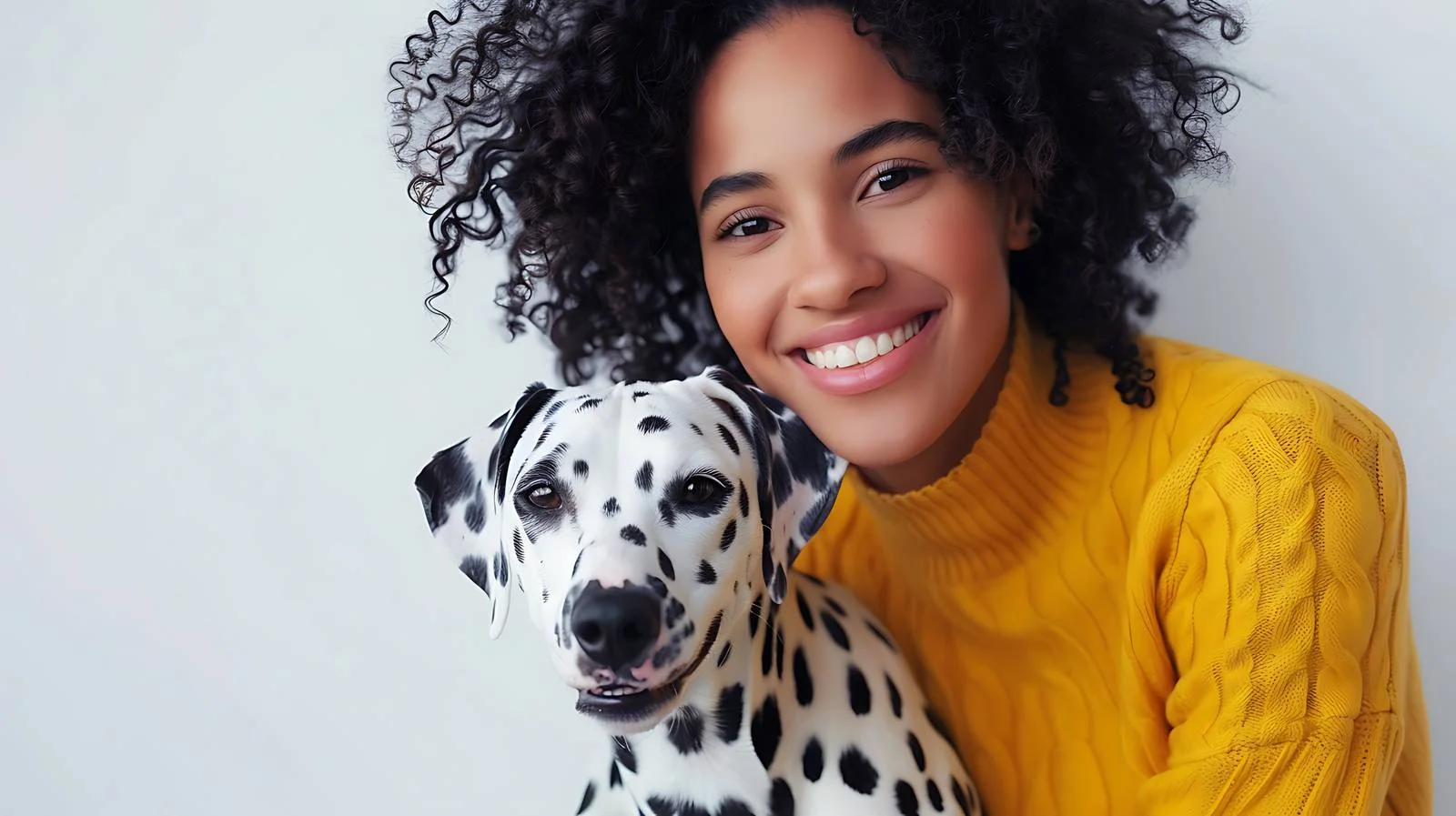Joyful Woman with Dalmatian on Sunny Day — free download from Dotvec